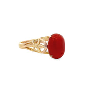 Vintage Coral Ring in Yellow Gold