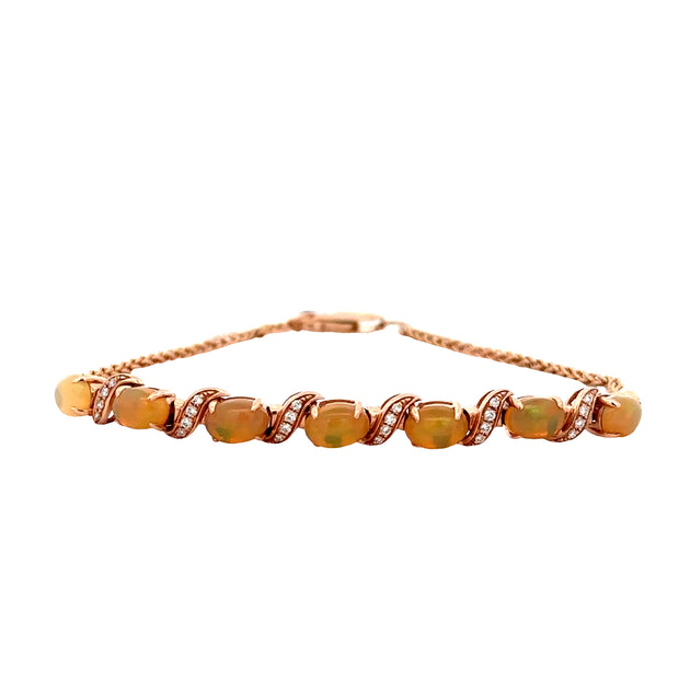 Welo Opal Bracelet in Rose Gold
