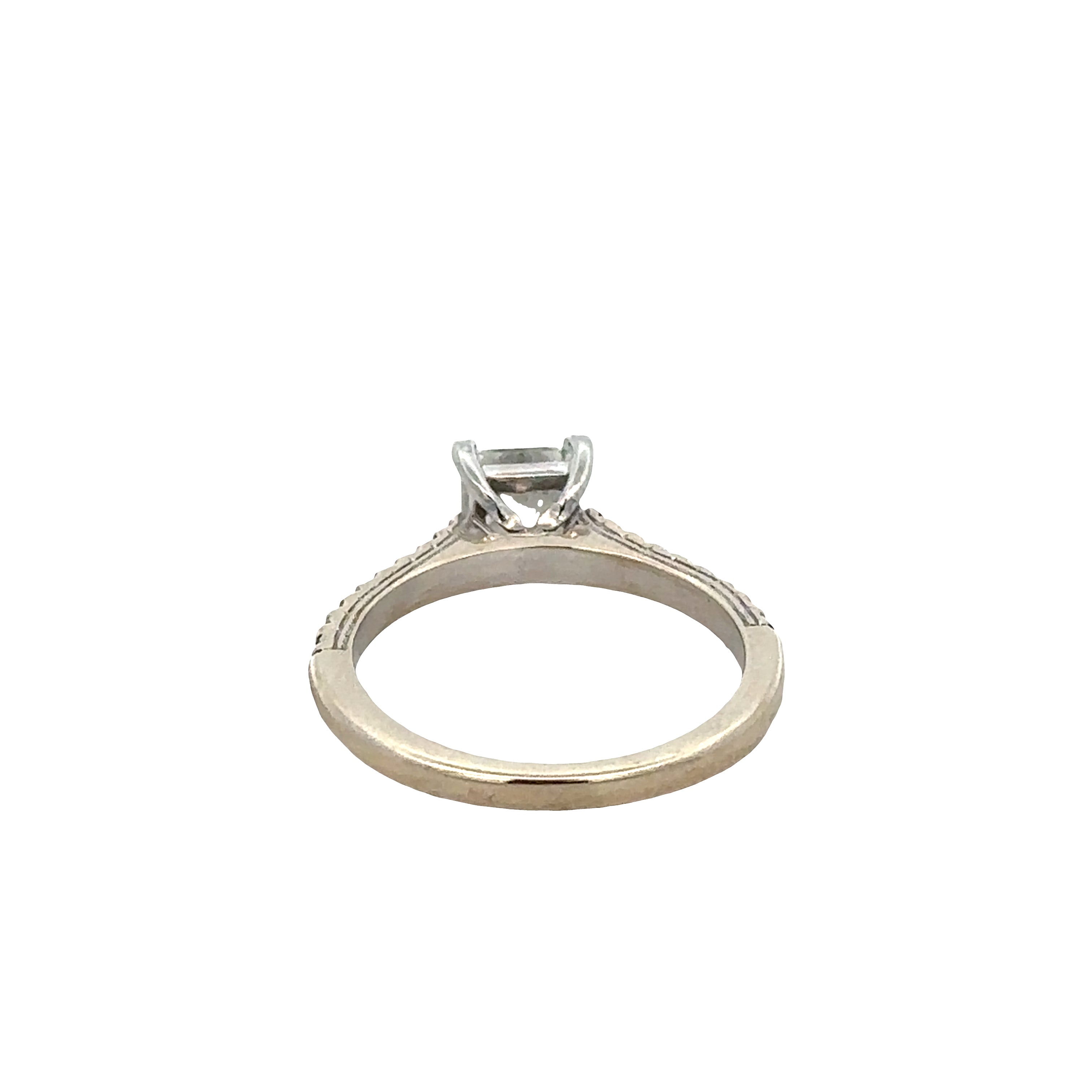 18k White Gold Princess-Cut Diamond Engagement Ring – Size 5.5