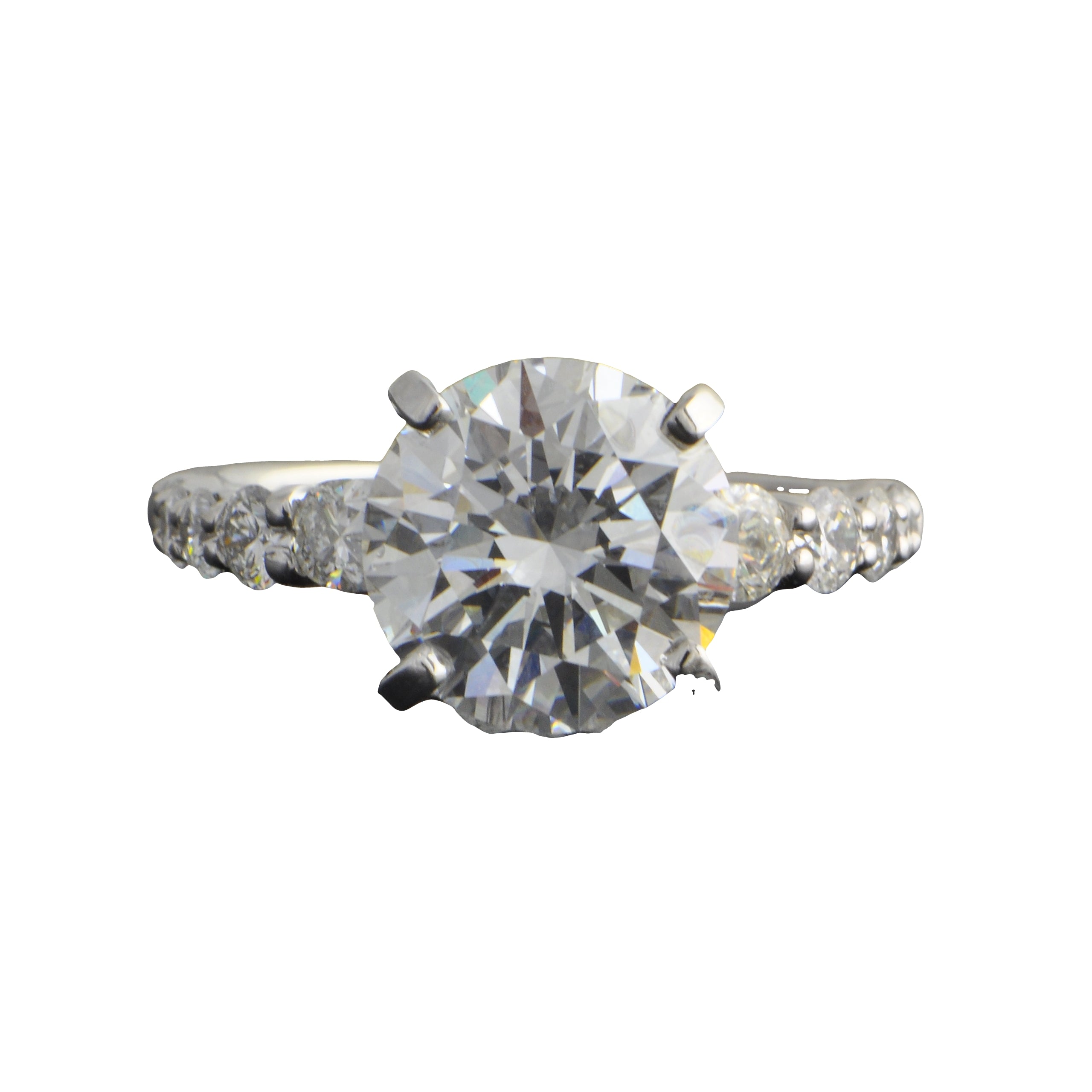 GIA 3.45 ct. D-VS1 Round Brilliant Cut Diamond Engagement Ring in Platinum
