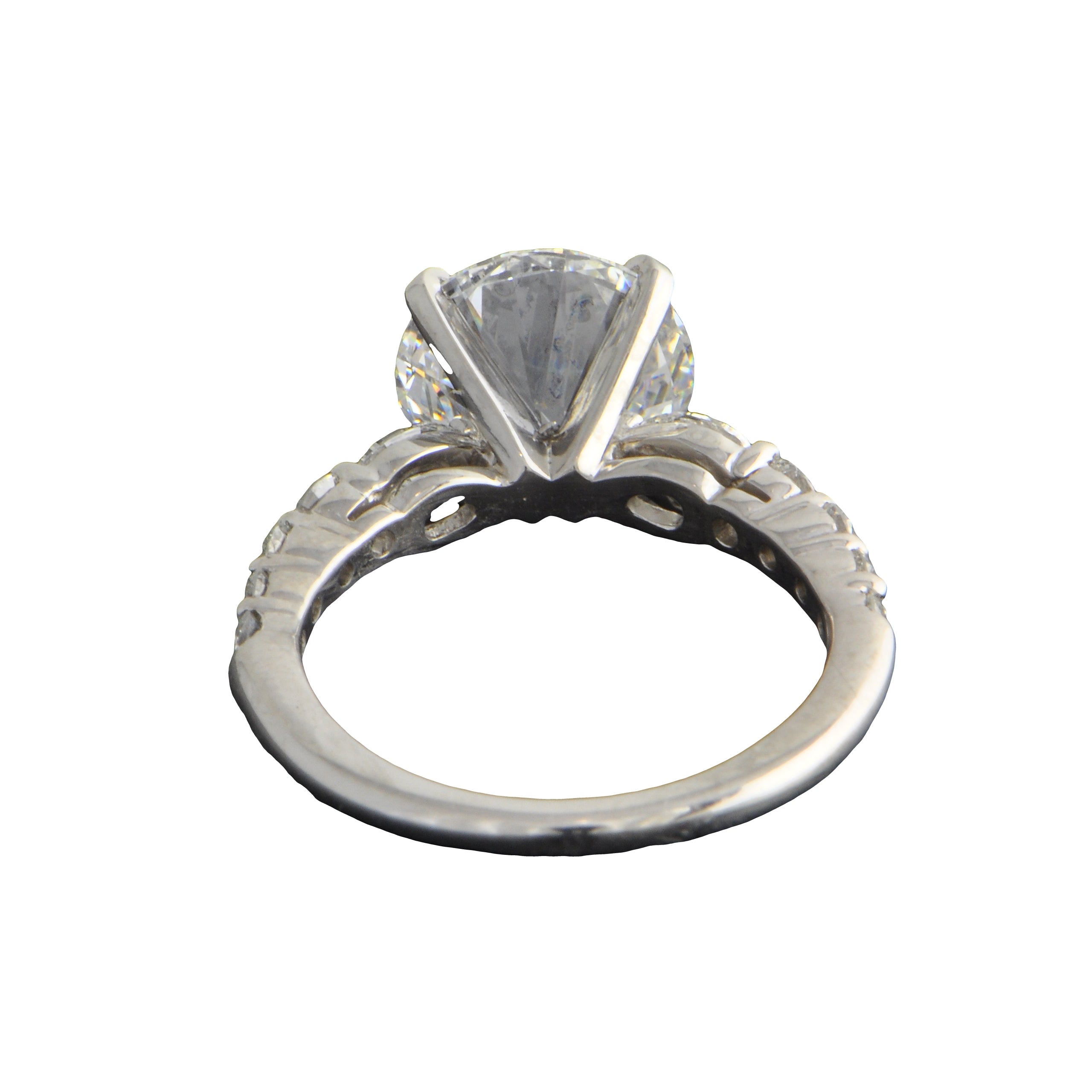 GIA 3.45 ct. D-VS1 Round Brilliant Cut Diamond Engagement Ring in Platinum