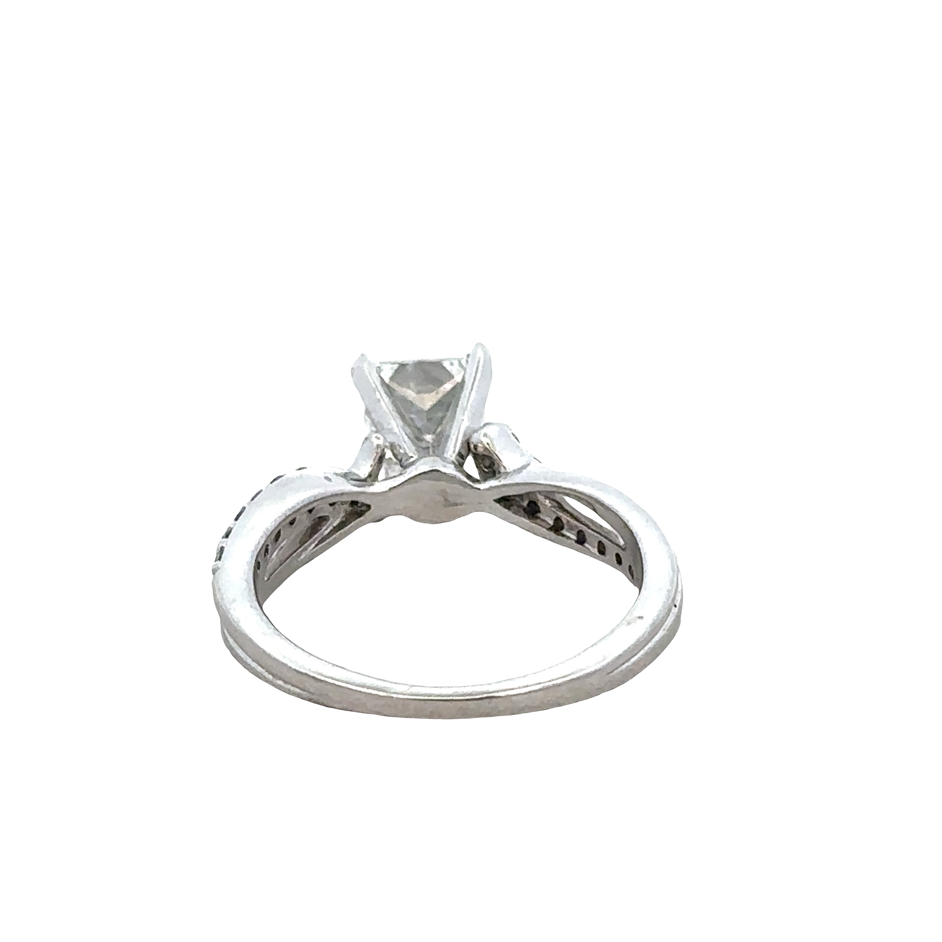 14k White Gold Princess-Cut Diamond Engagement Ring – Size 5.5