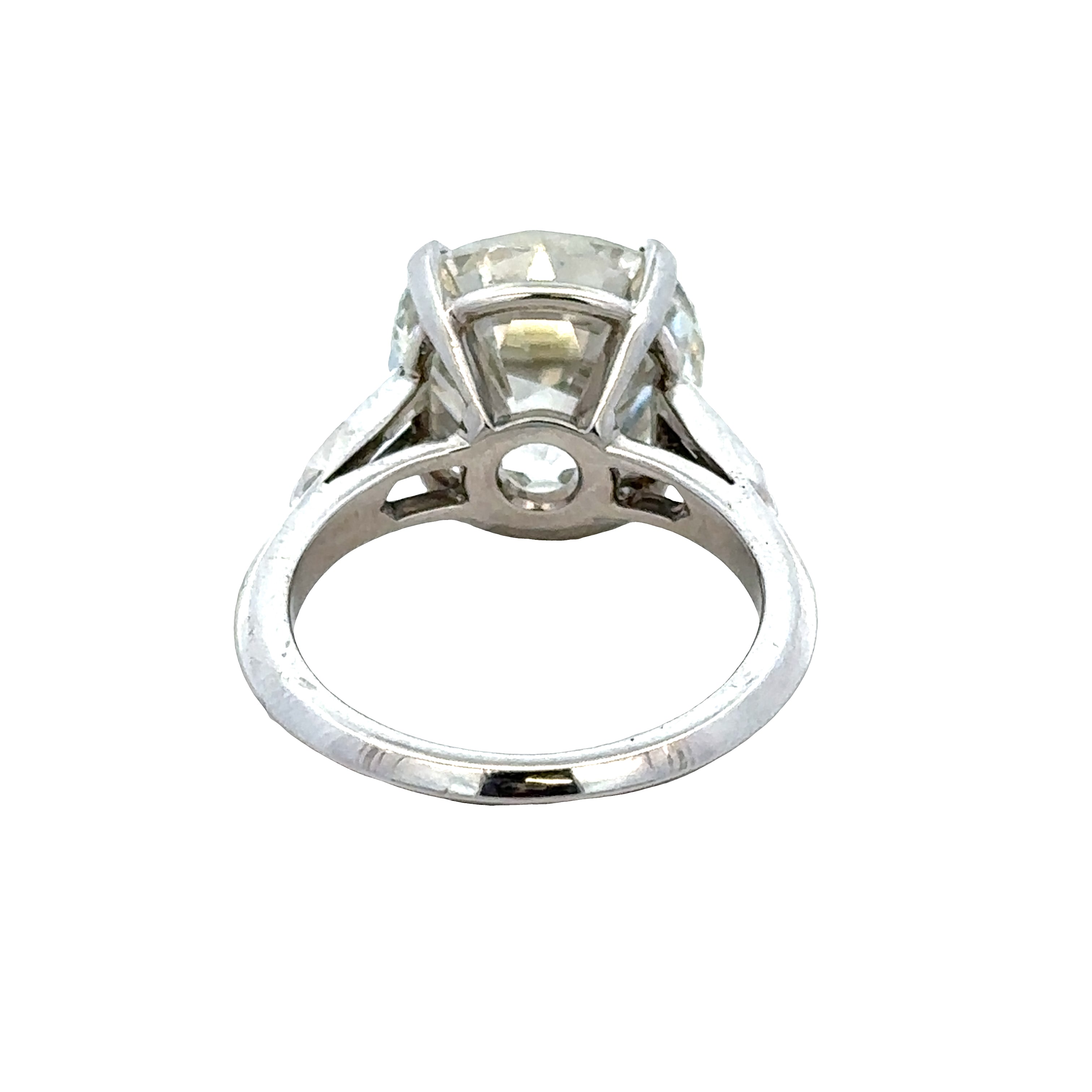 Stunning Vintage 8.31 ct. J-VS1 Antique Cushion Cut Diamond Engagement Ring in Platinum