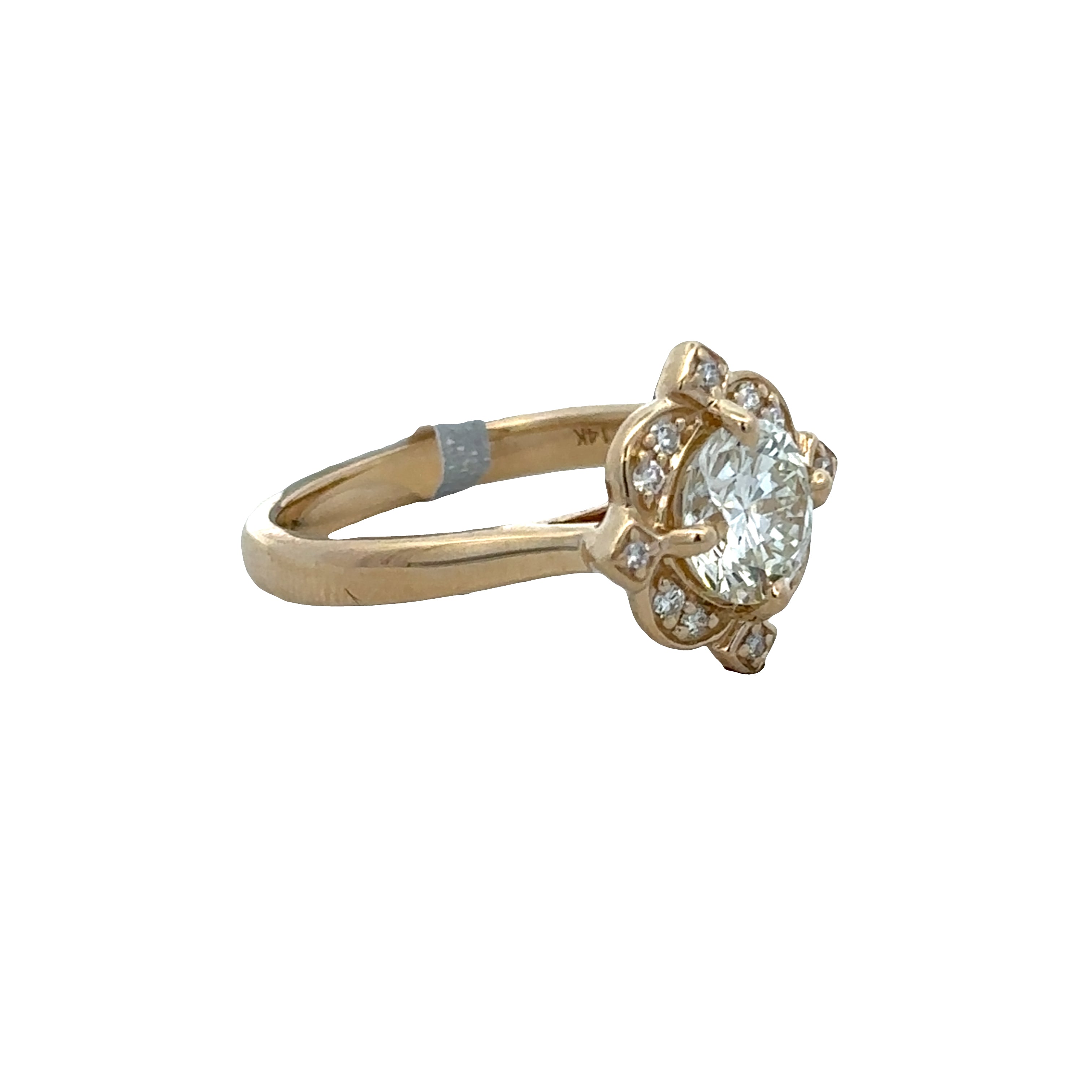 Vintage Inspired 14k Yellow Gold 1.12ct Diamond Engagement Ring – Size 6