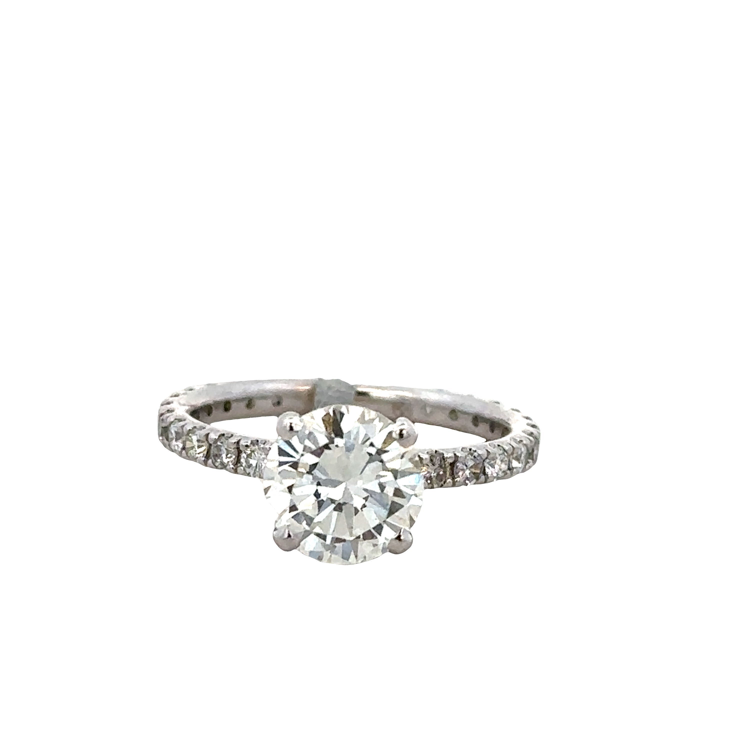 14k White Gold 1.51ct GIA Round Brilliant Diamond Engagement Ring – Size 4.75