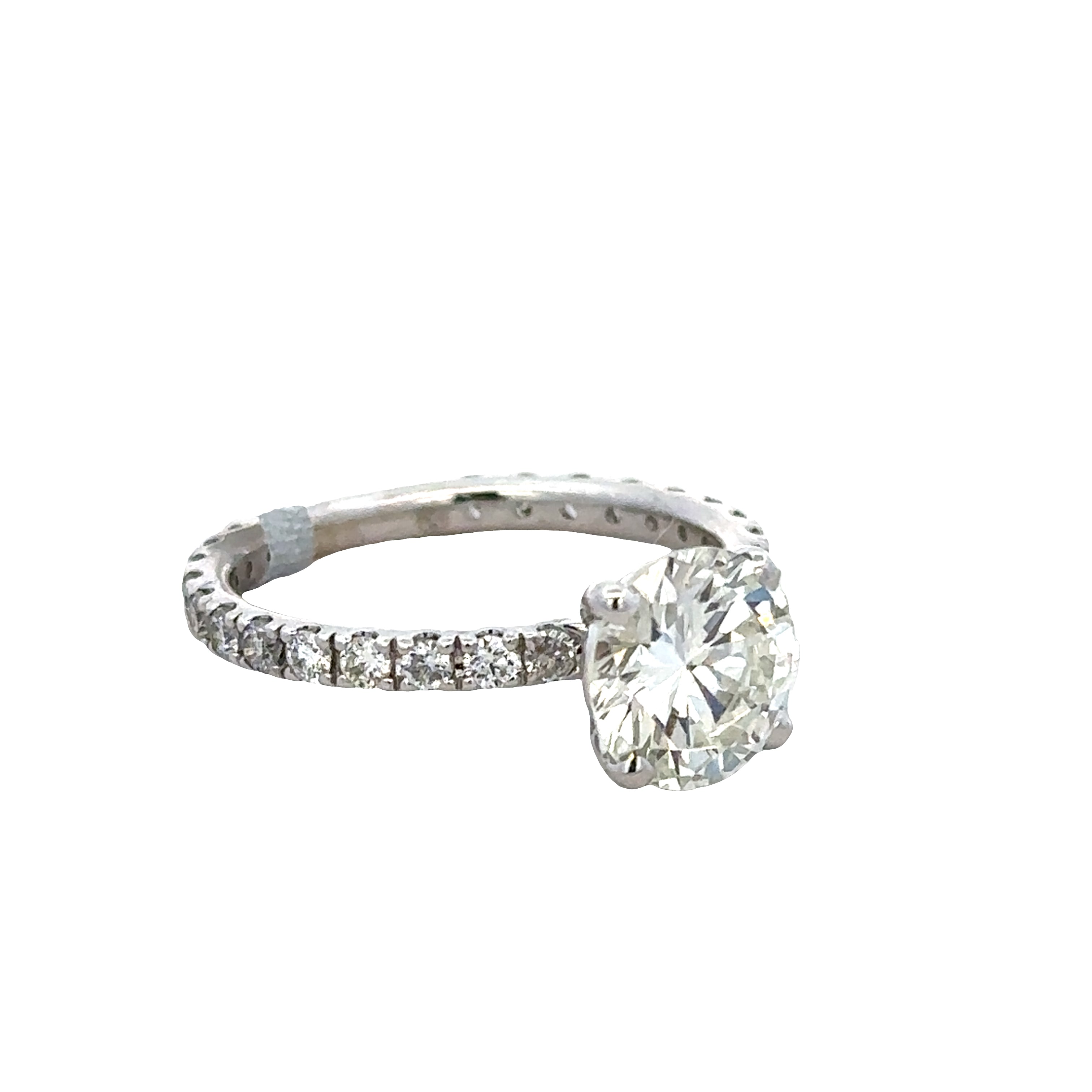 14k White Gold 1.51ct GIA Round Brilliant Diamond Engagement Ring – Size 4.75