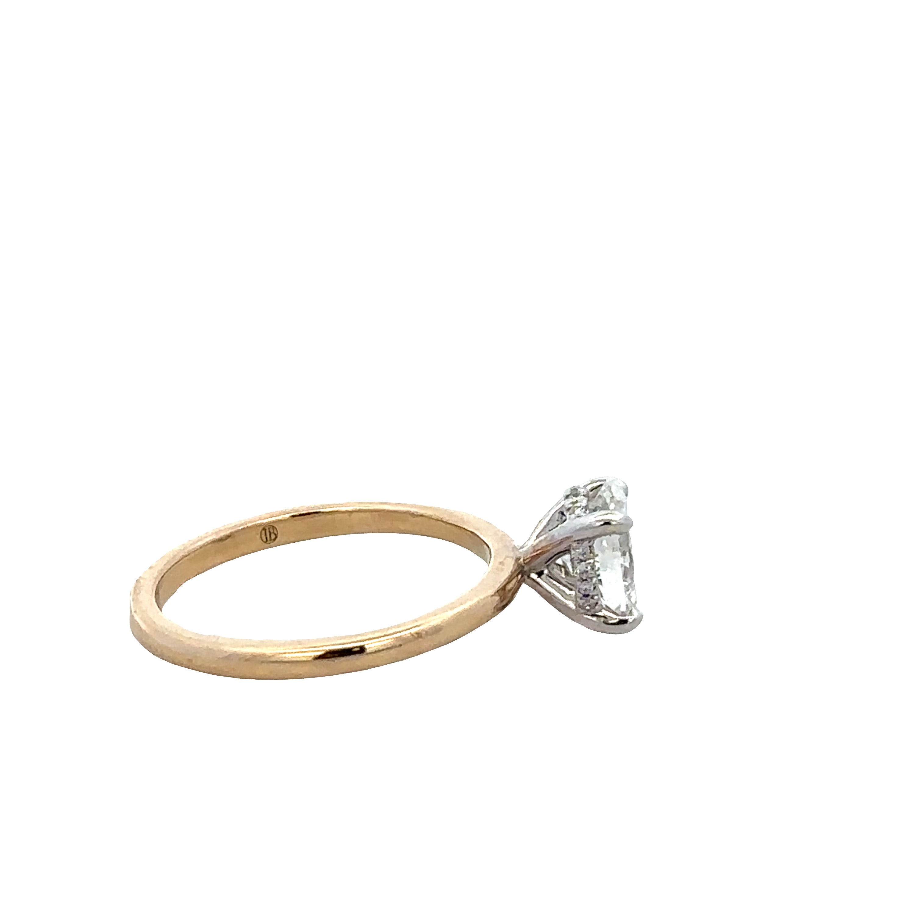14k Yellow Gold Oval Diamond Engagement Ring – GIA Certified