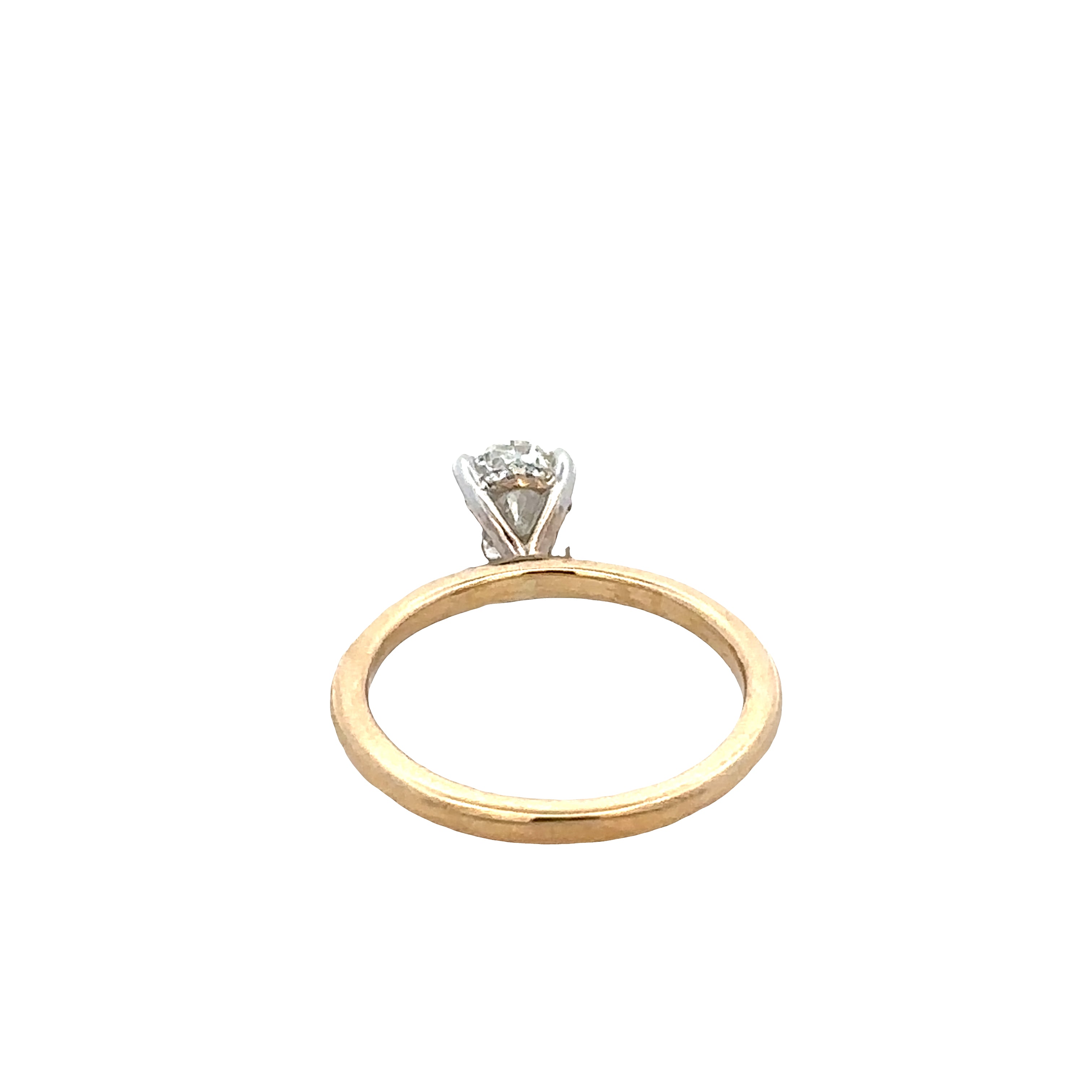14k Yellow Gold Oval Diamond Engagement Ring – GIA Certified