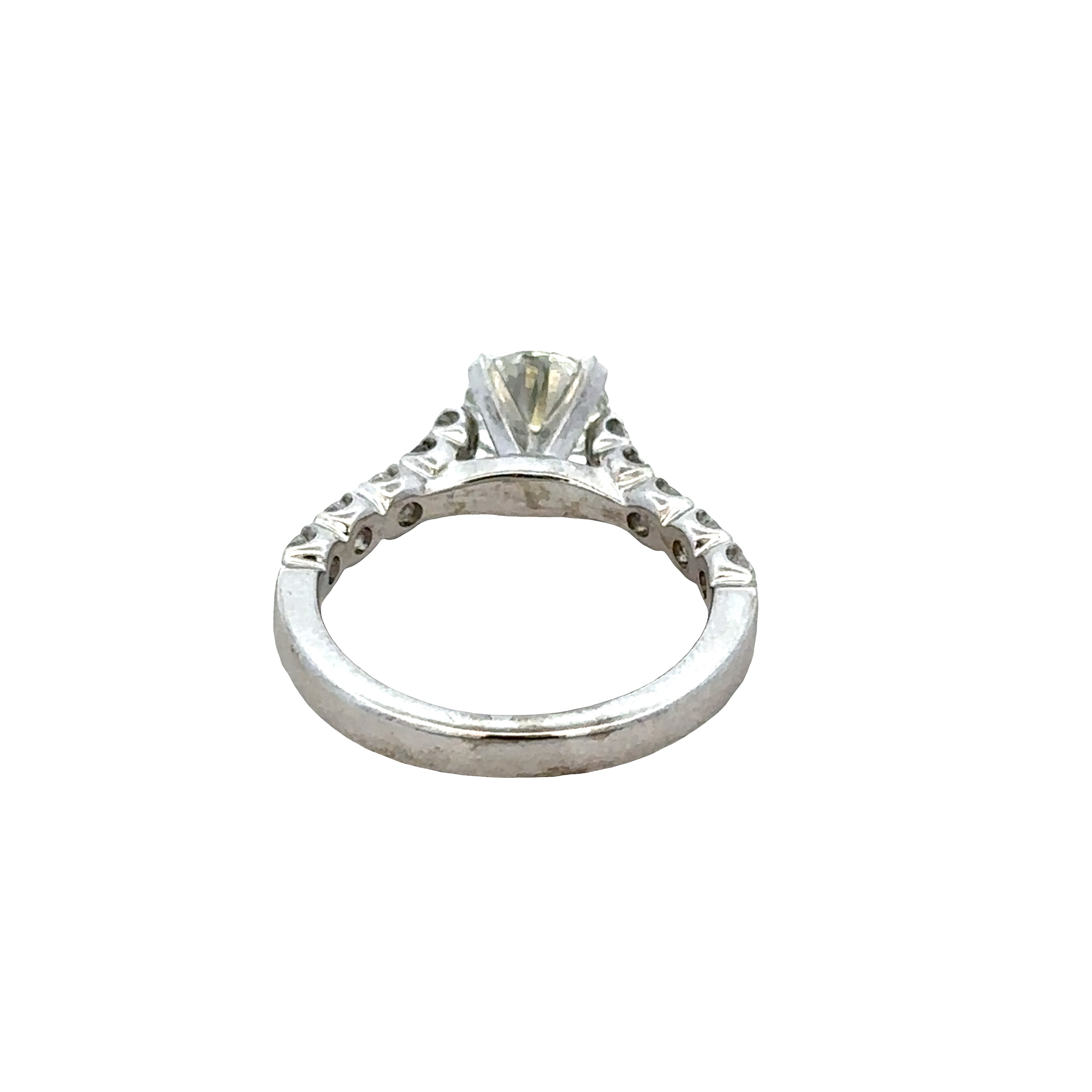 Platinum Round Brilliant Diamond Engagement Ring – GIA Certified, Size 6.5