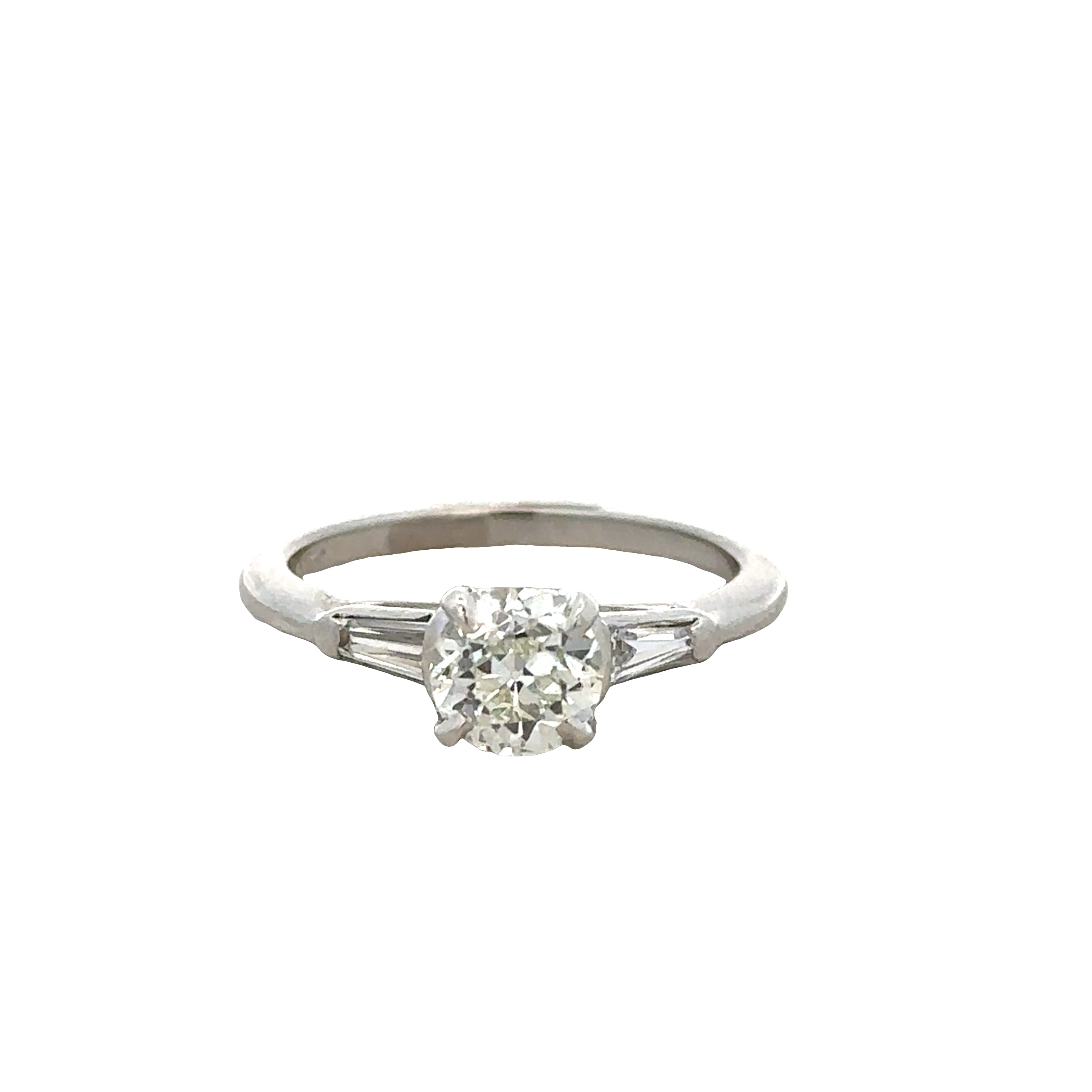 Platinum Old European Cut Diamond Engagement Ring – Size 5.75