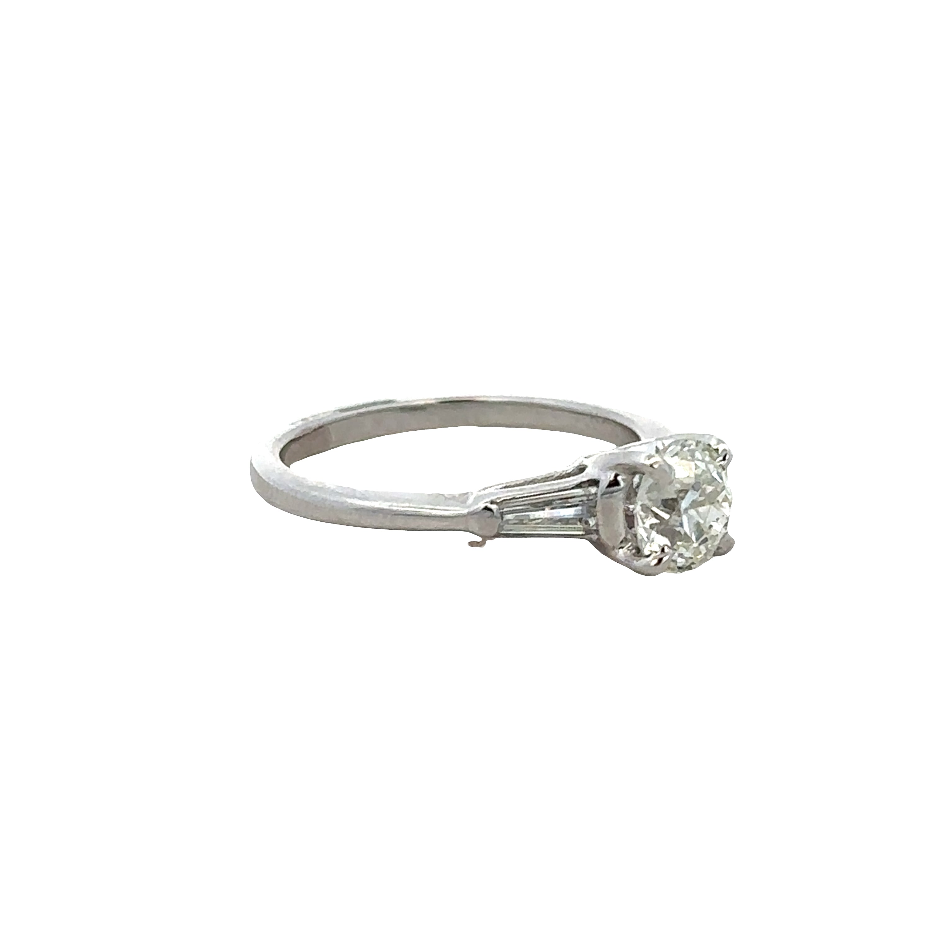 Platinum Old European Cut Diamond Engagement Ring – Size 5.75