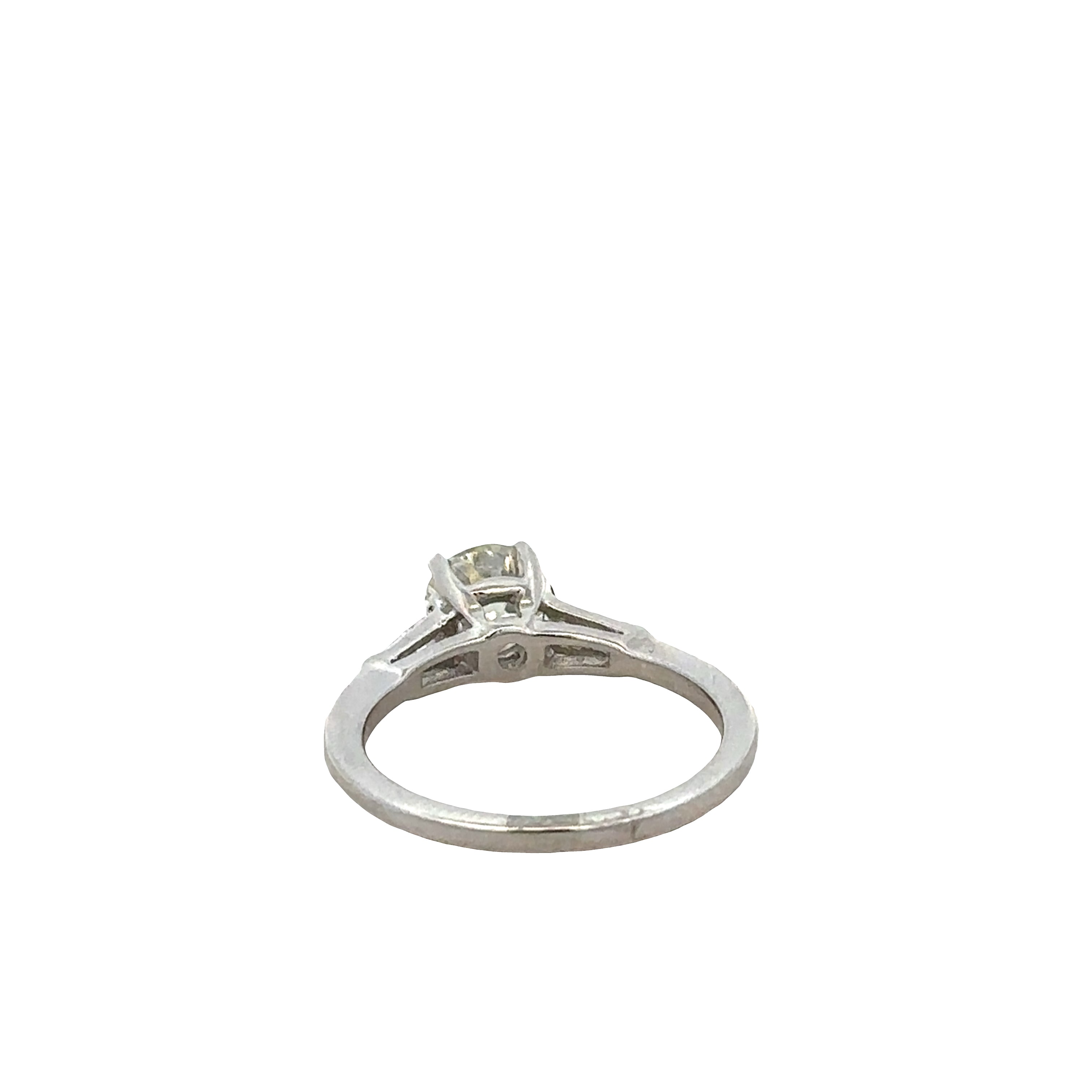Platinum Old European Cut Diamond Engagement Ring – Size 5.75