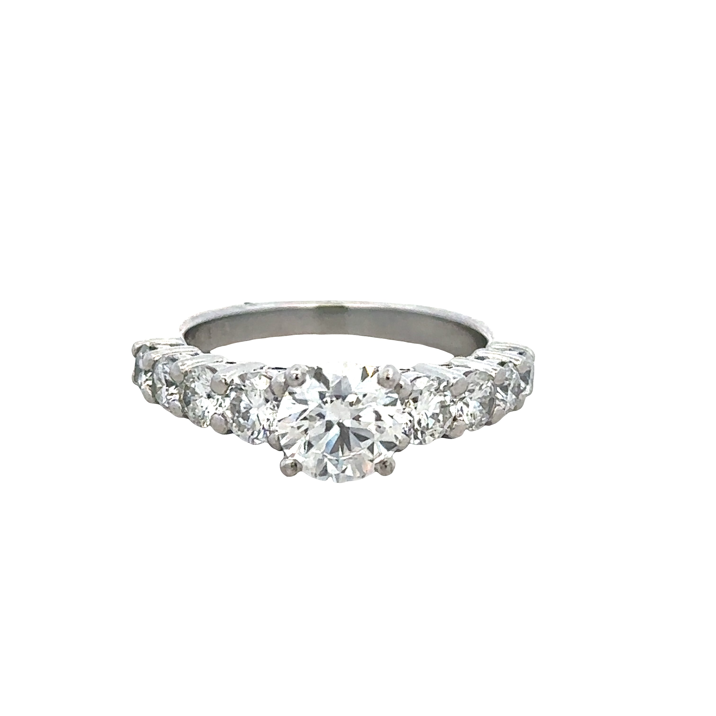 Platinum GIA Certified Diamond Engagement Ring – 1.10 Carat D VVS2 – Size 6.5