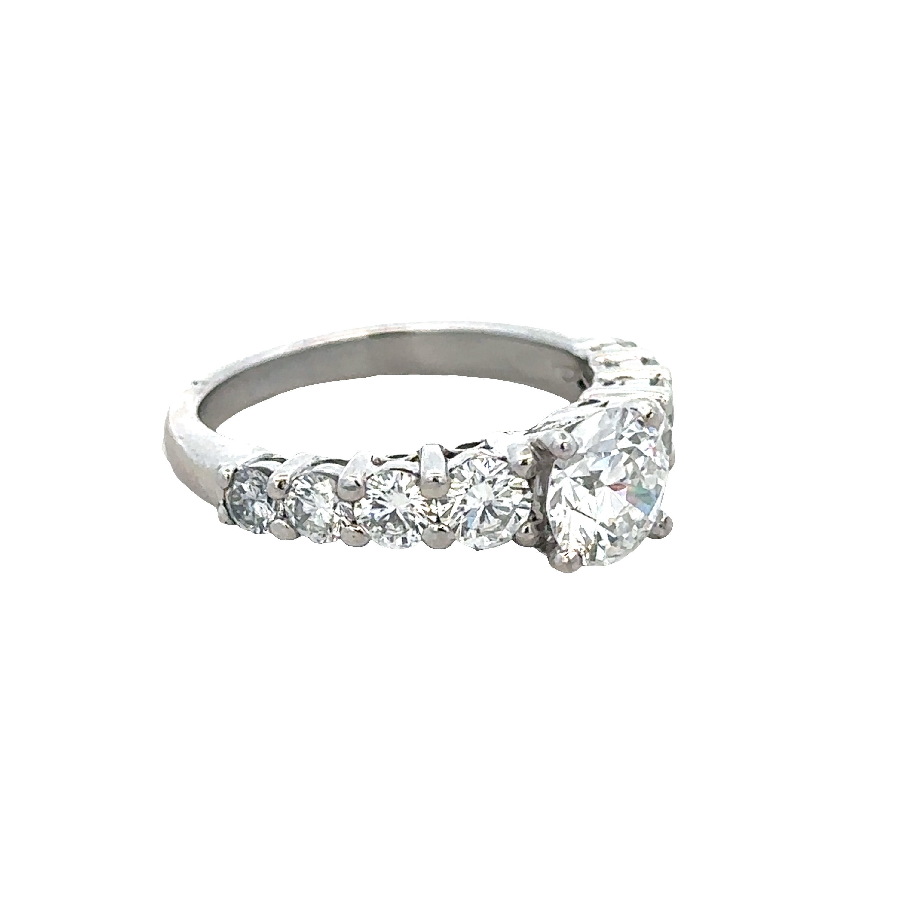 Platinum GIA Certified Diamond Engagement Ring – 1.10 Carat D VVS2 – Size 6.5