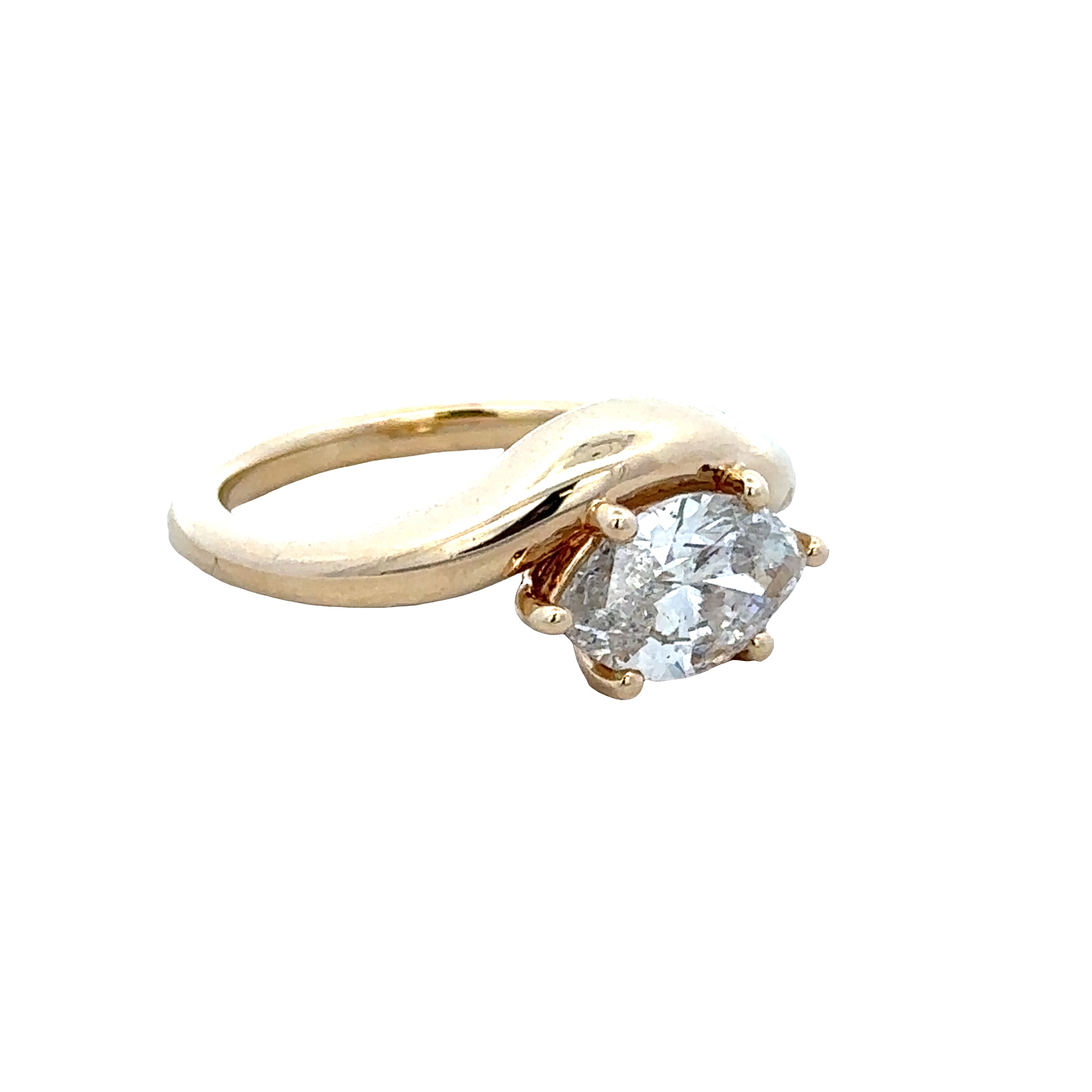 14k Yellow Gold 1.45 Carat Marquise Diamond Ring – Size 6