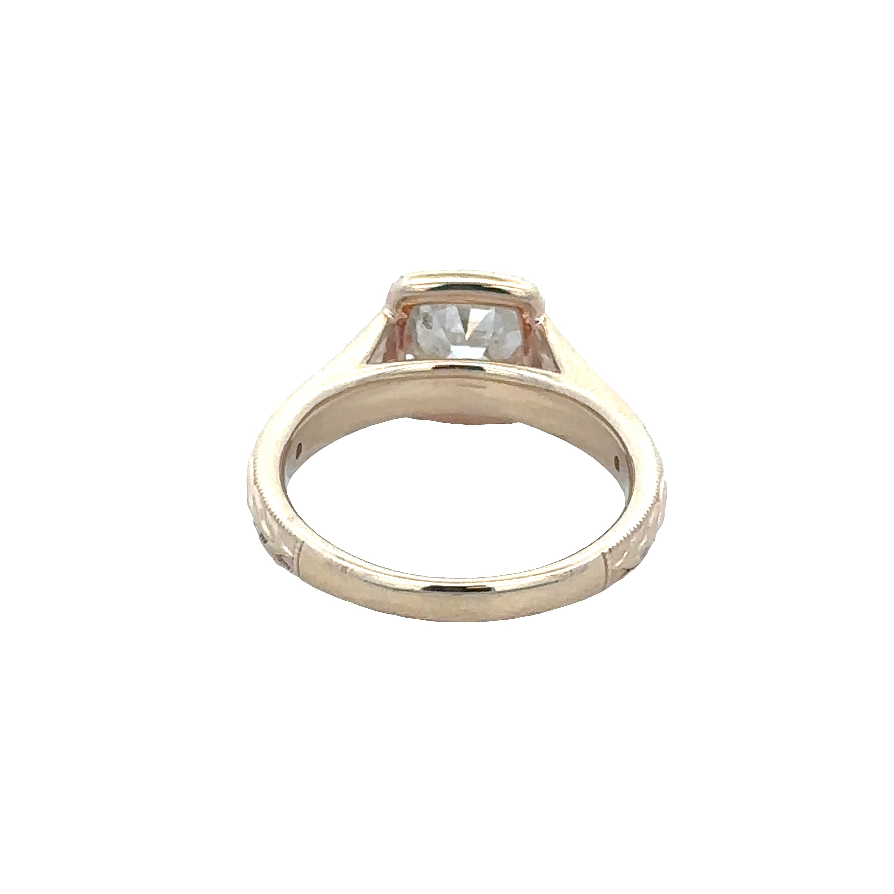 Vintage-Inspired 14k Yellow Gold 2.24 CT Old Mine Cut Diamond Engagement Ring – Size 6