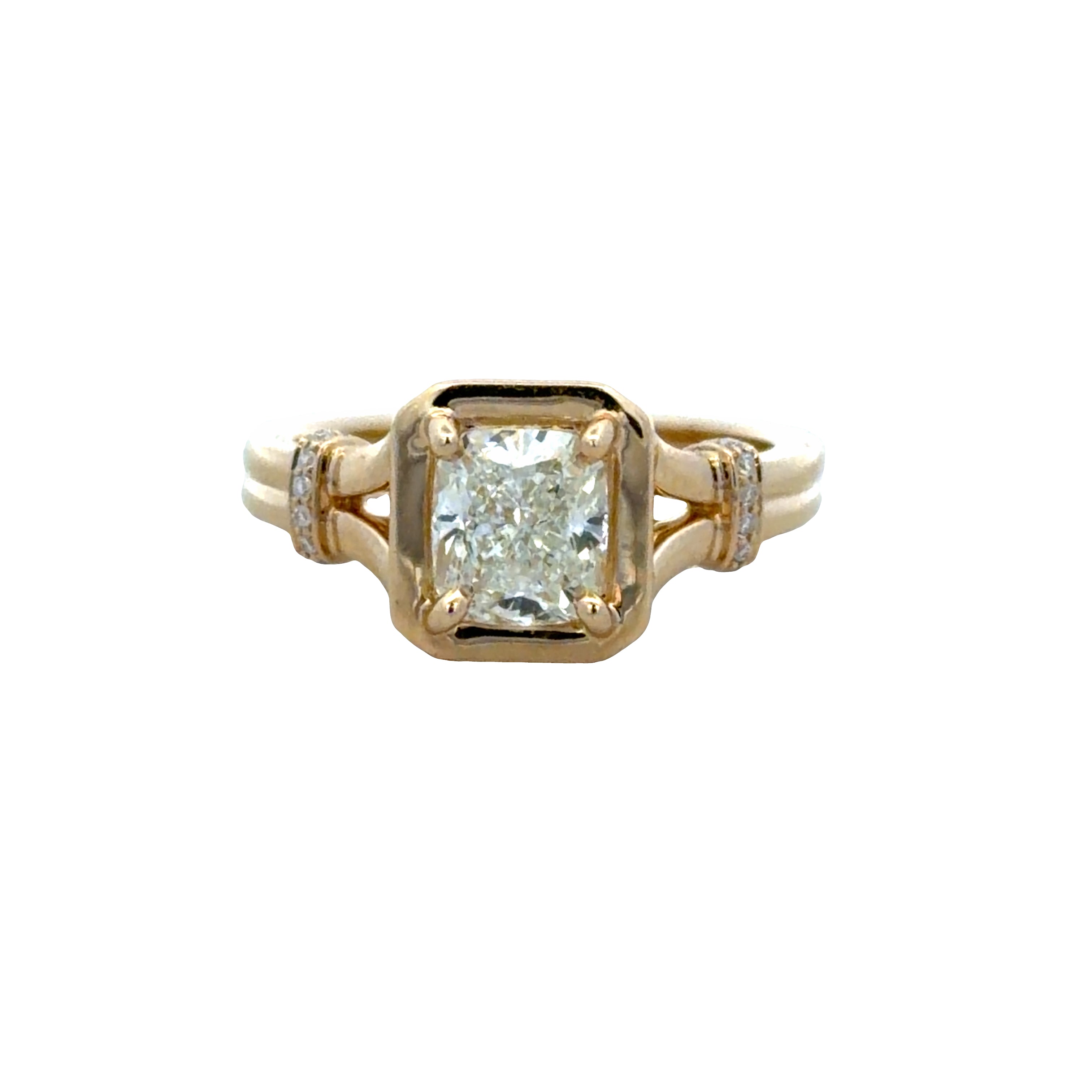 14k Yellow Gold GIA 1.20 CT Cushion Cut Diamond Engagement Ring – Size 6