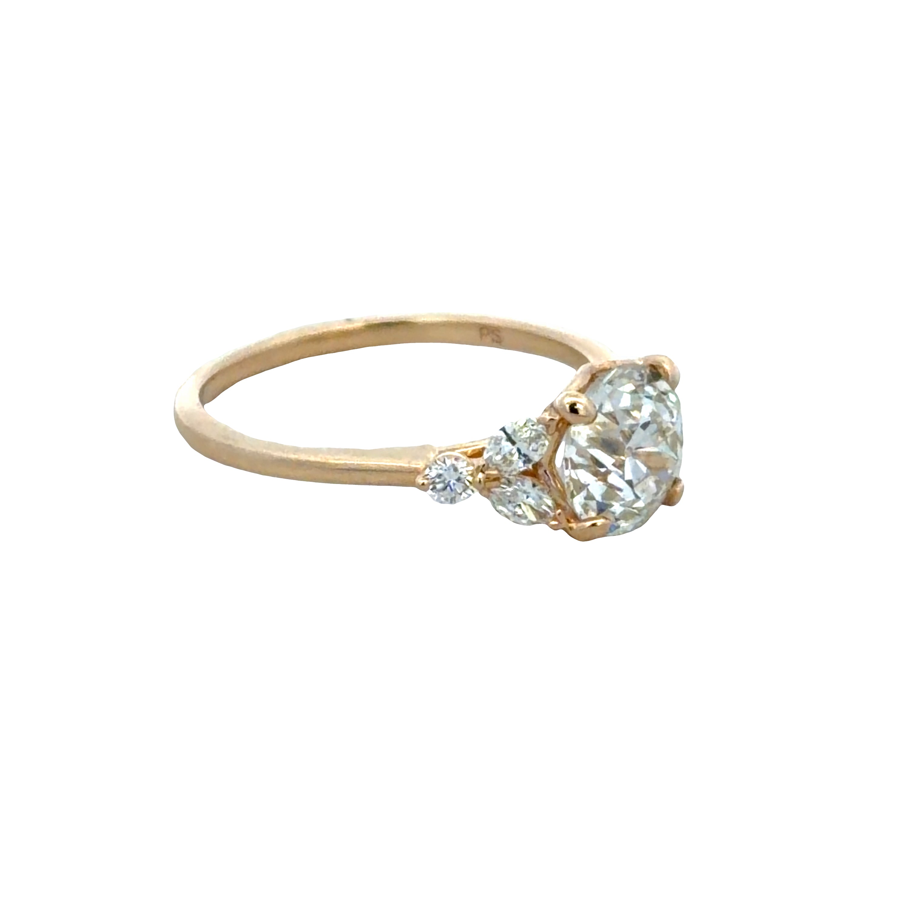 14k Yellow Gold 1.55 CT Old European Cut Diamond Vintage-Inspired Engagement Ring – Size 6.75