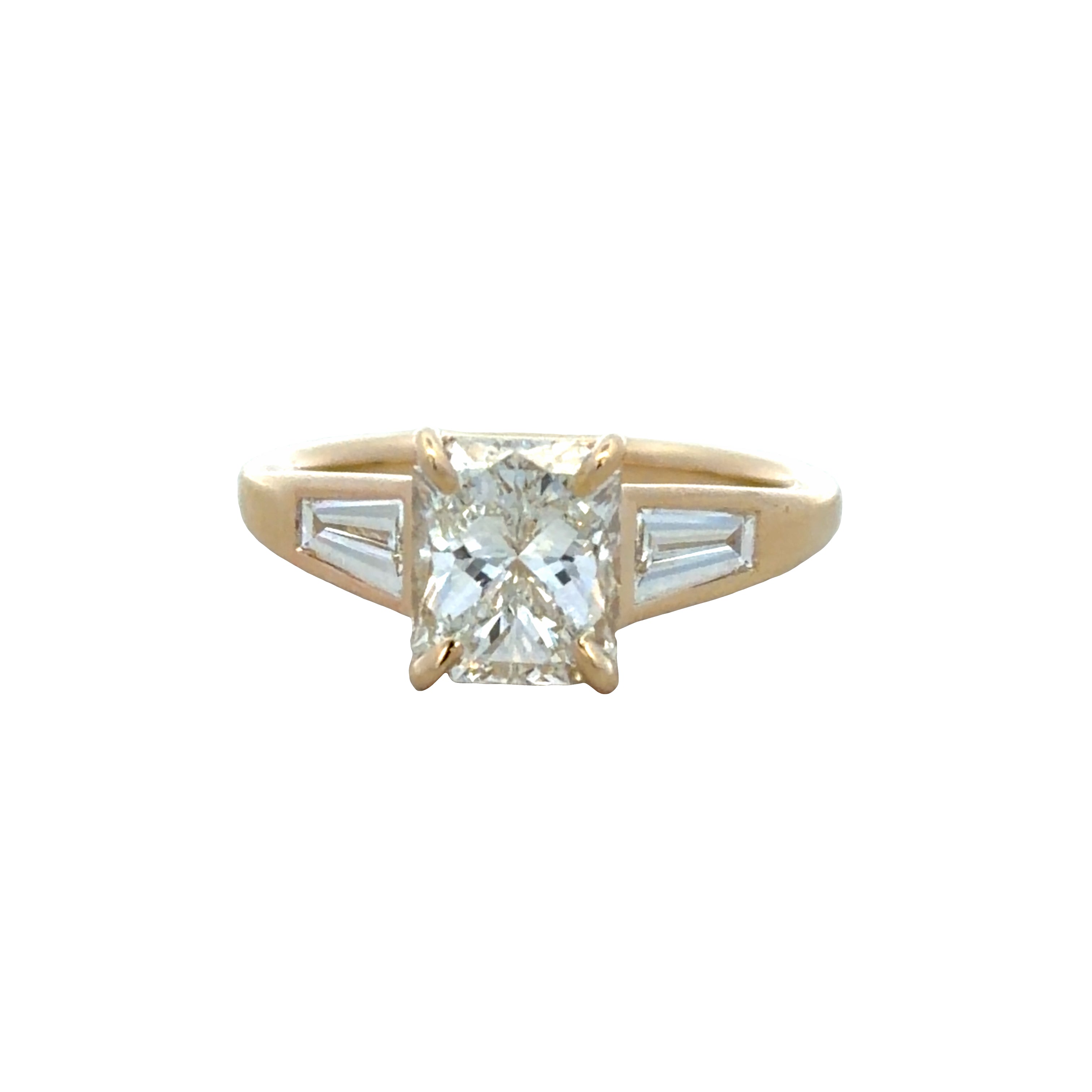 14k Yellow Gold GIA 1.81 CT Radiant Cut Diamond Engagement Ring – Size 6