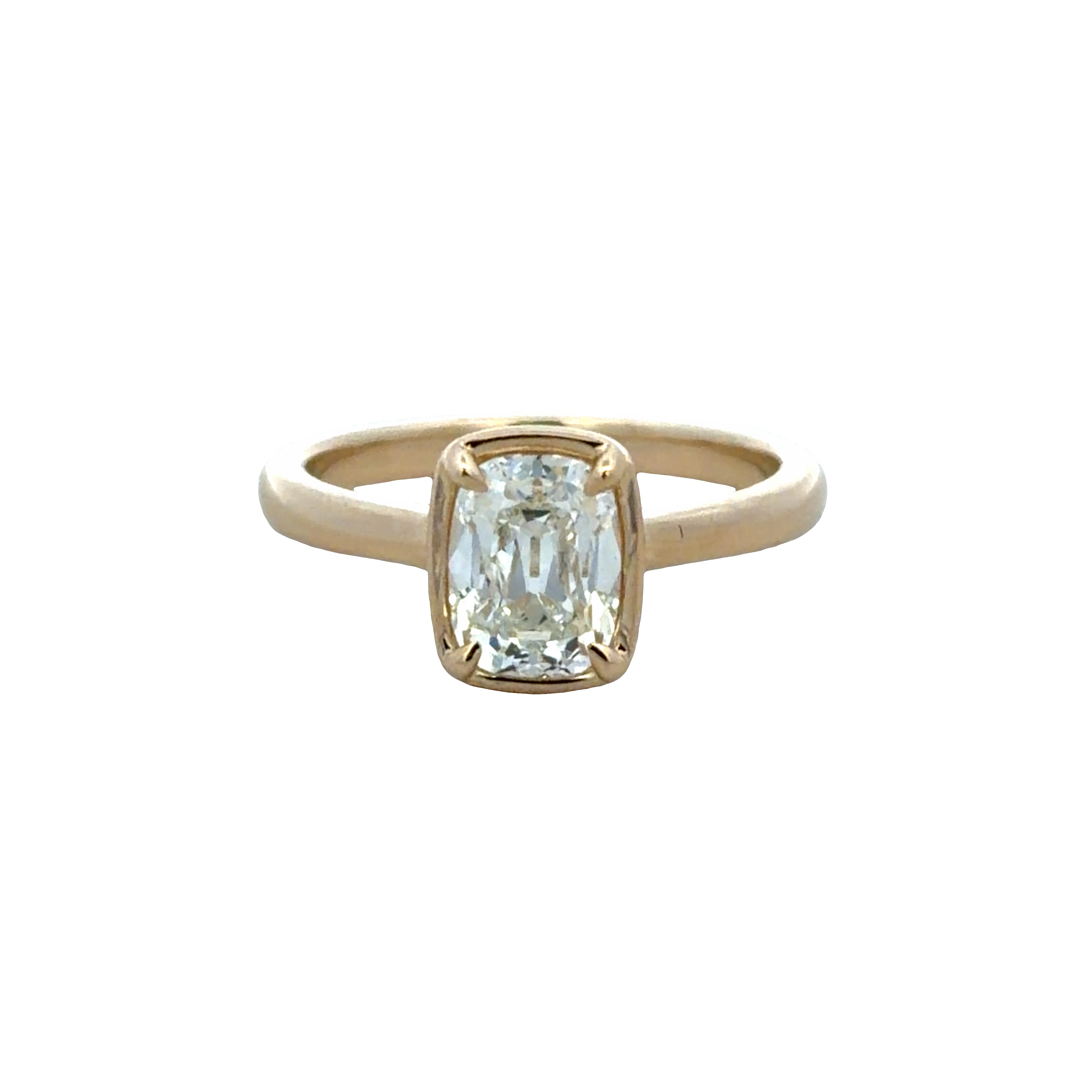 14k Yellow Gold GIA 1.32 CT Old Mine Cut Diamond Engagement Ring – Size 6
