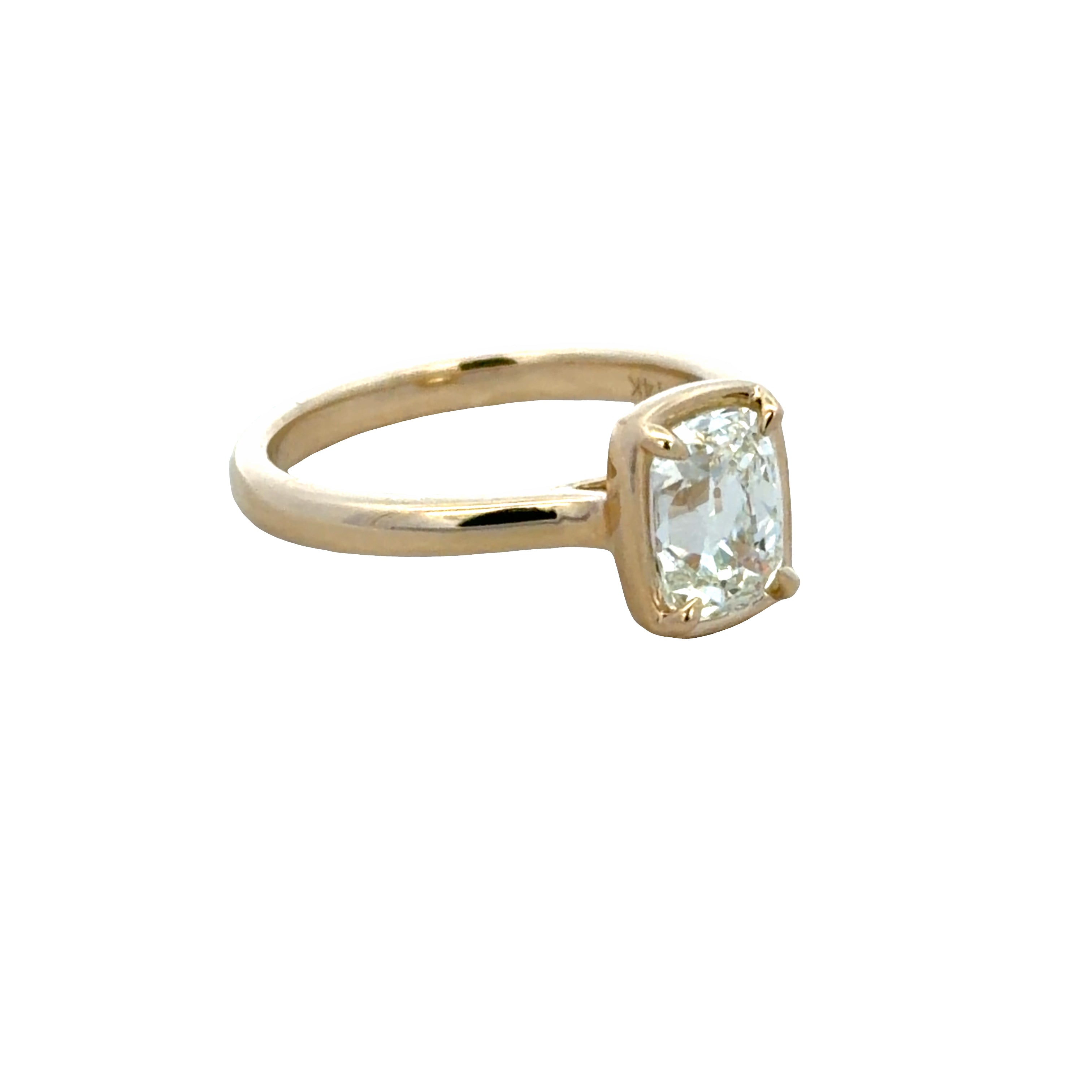 14k Yellow Gold GIA 1.32 CT Old Mine Cut Diamond Engagement Ring – Size 6
