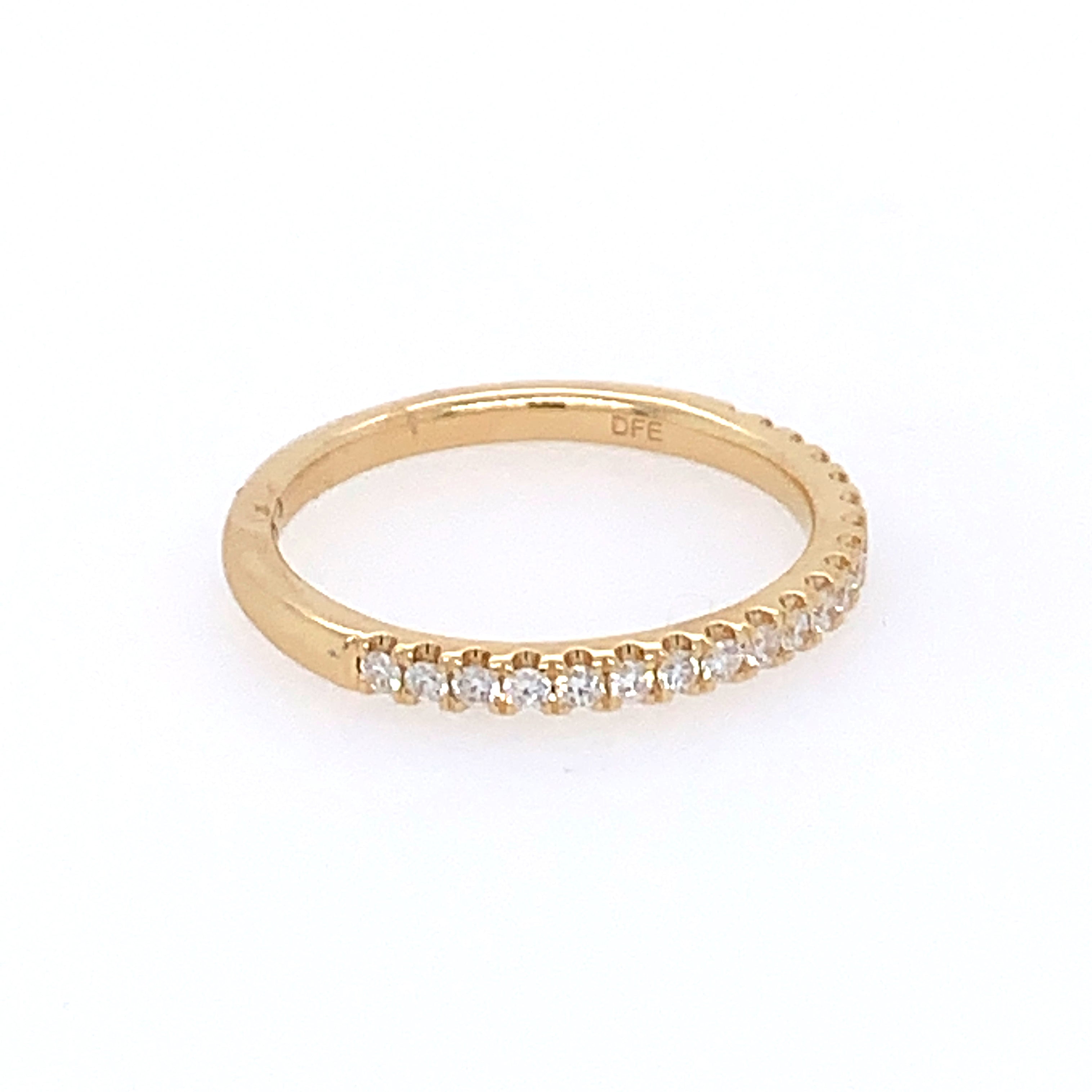 Diamond Wedding Band in Yellow Gold
