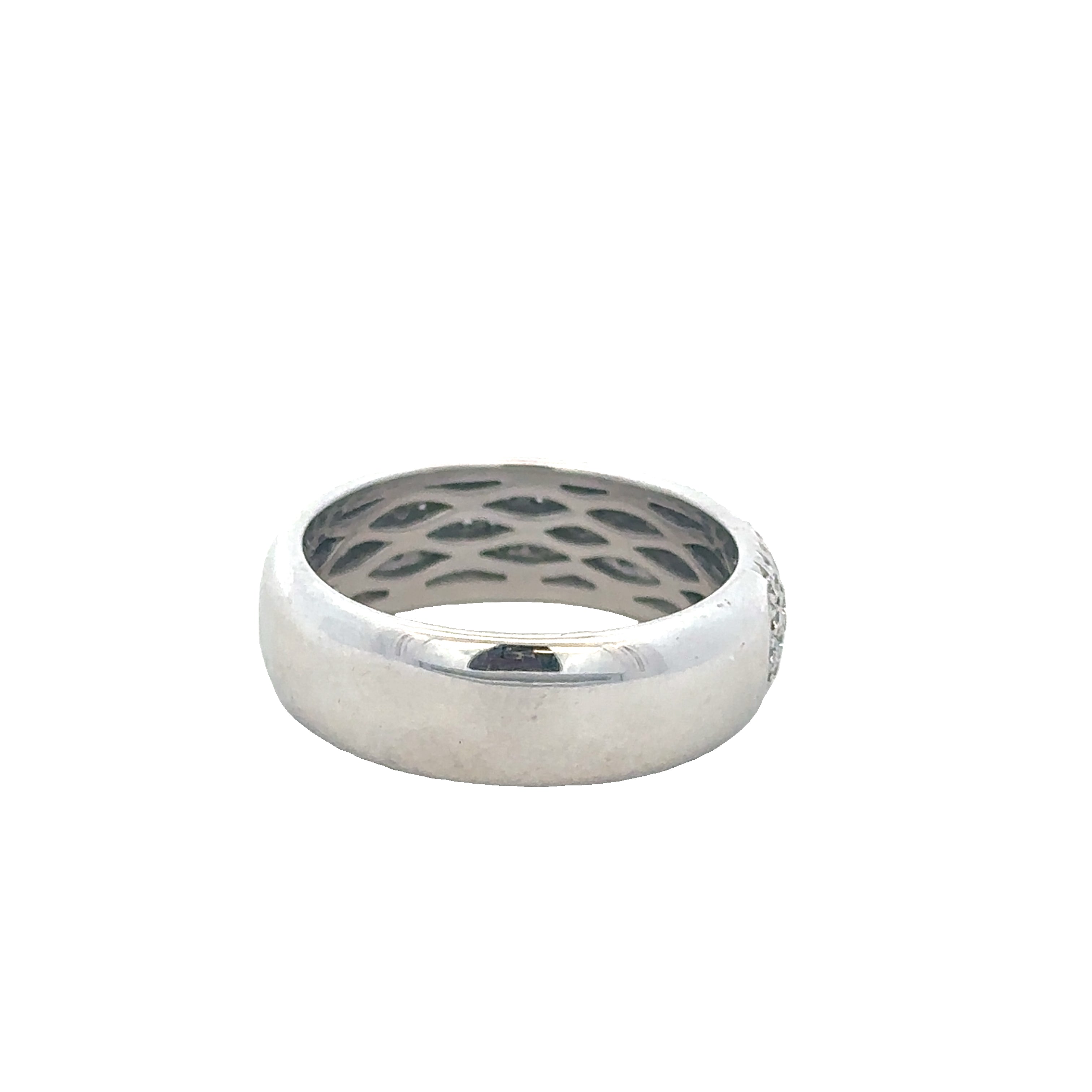 Pavé Set Diamond Wedding Band in White Gold