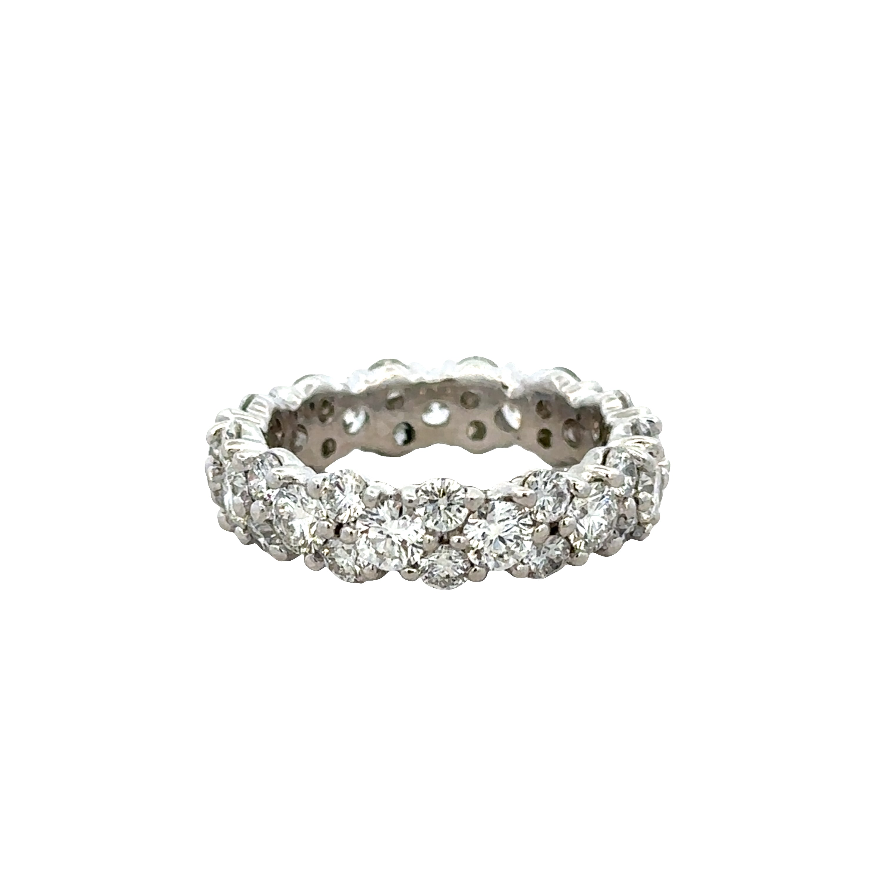 3.51 CTW Diamond Eternity Band in Platinum -- Size 5.75