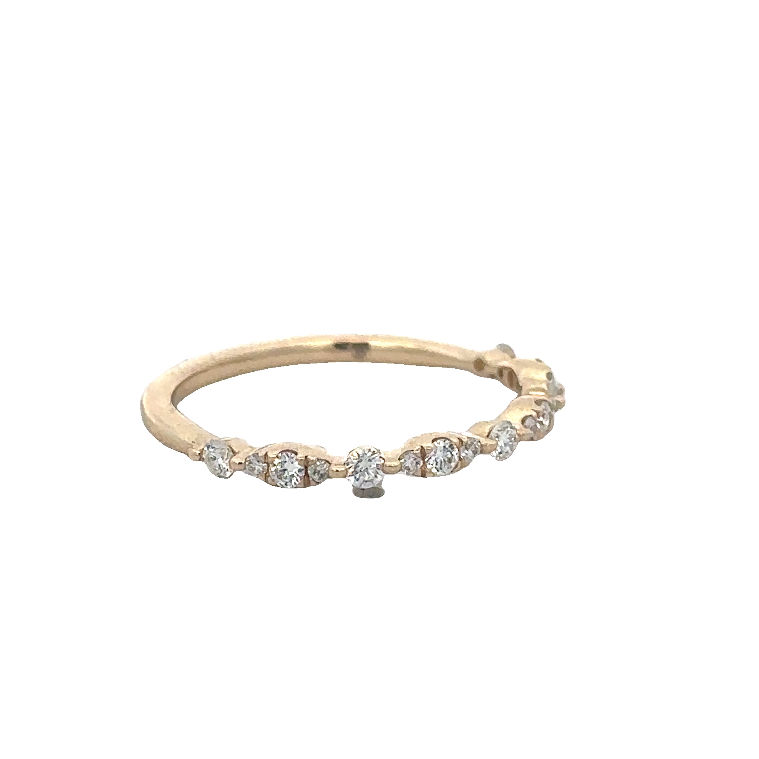 Skinny Diamond Band in Yellow Gold