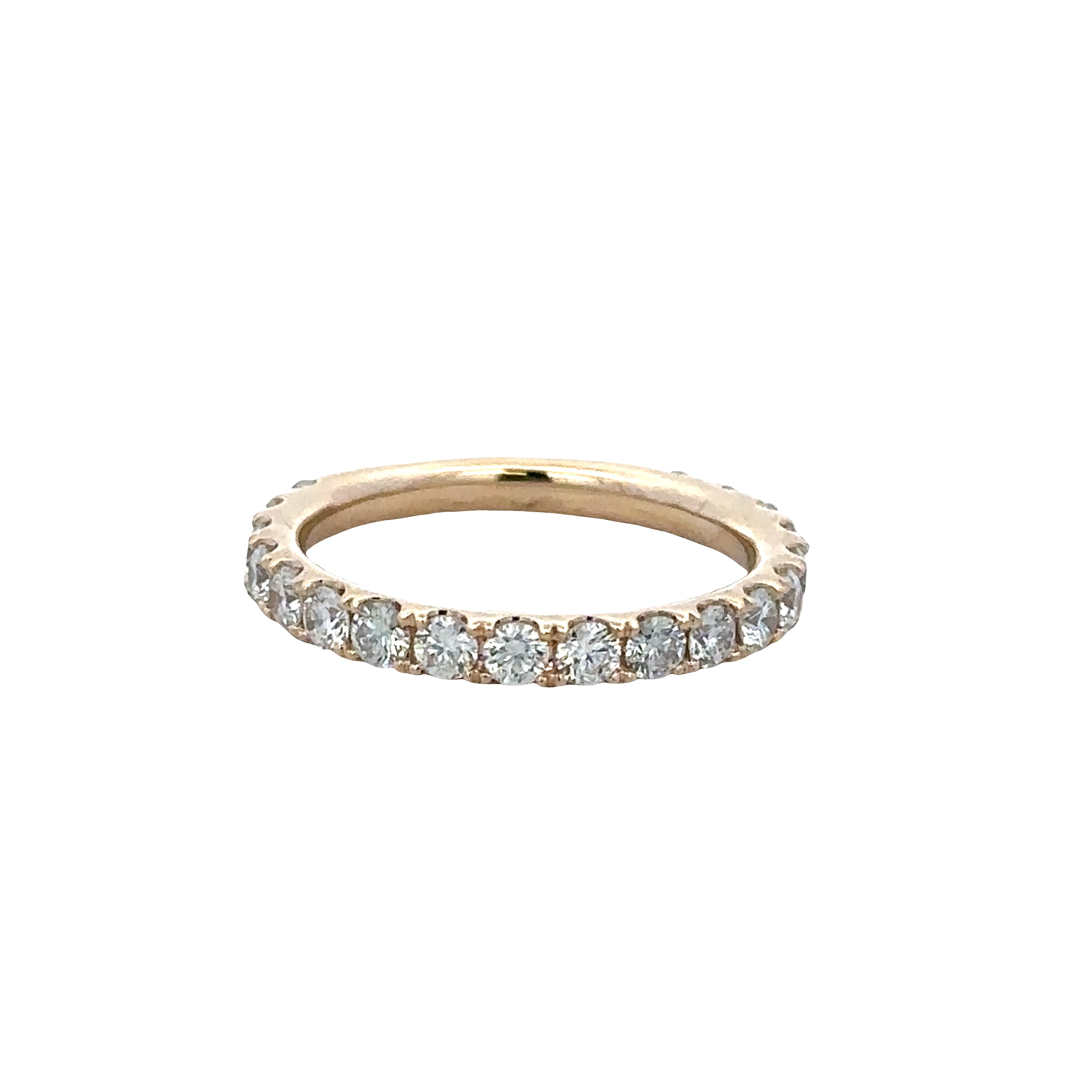 14k Yellow Gold Diamond Wedding Band – Size 6.5