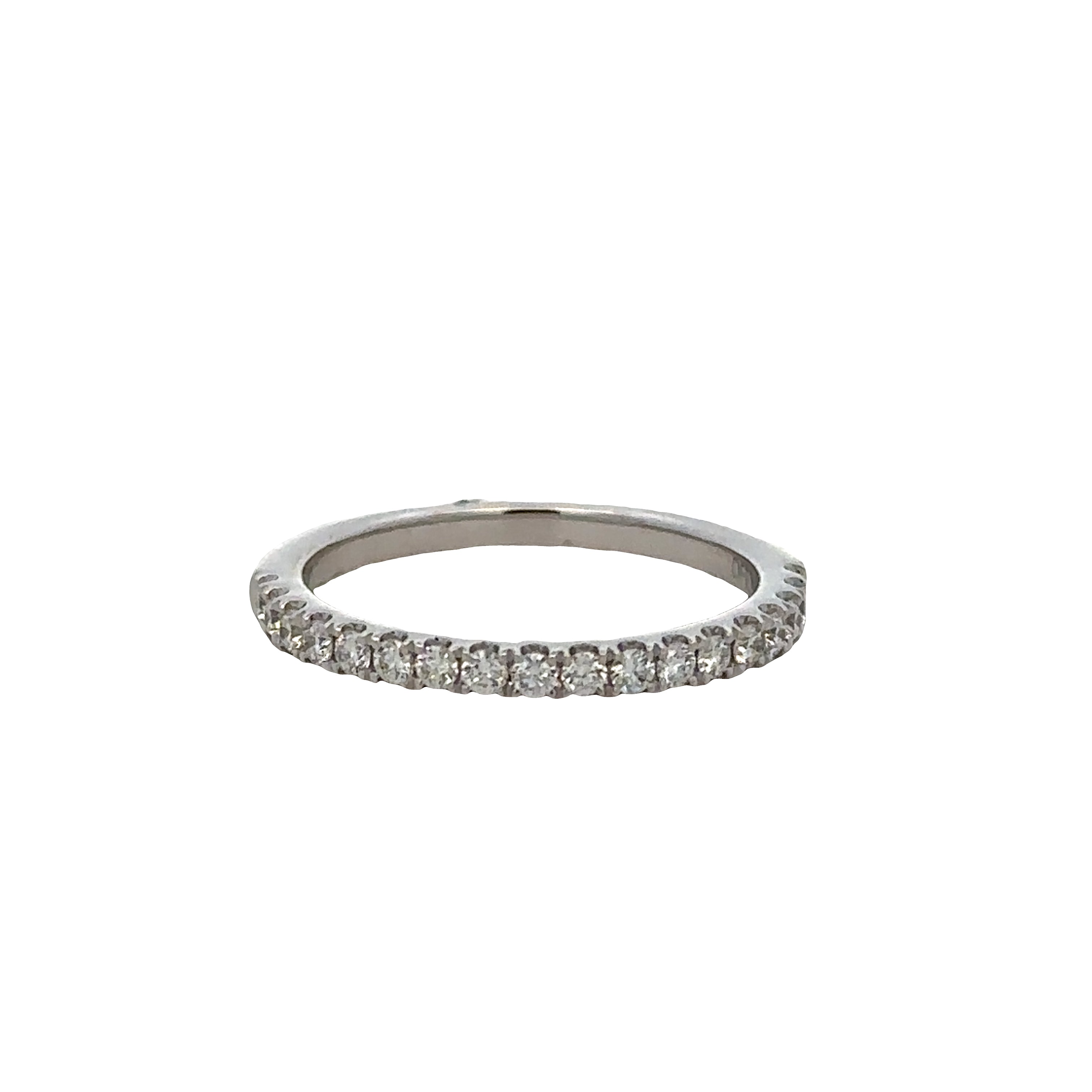 14K White Gold Diamond Band – 0.35 CTW, G/VS2