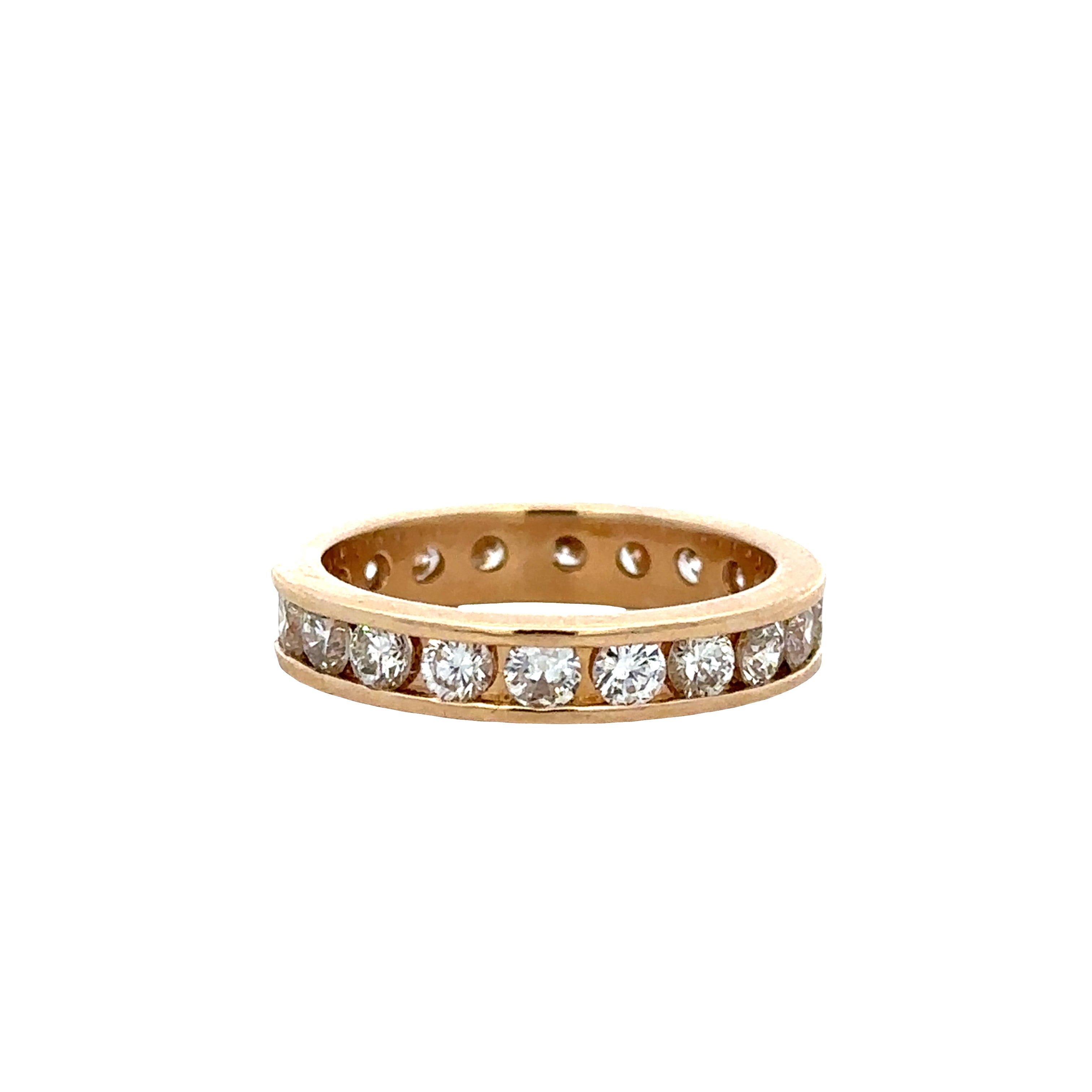 14k Yellow Gold Diamond Eternity Band – Size 6.25