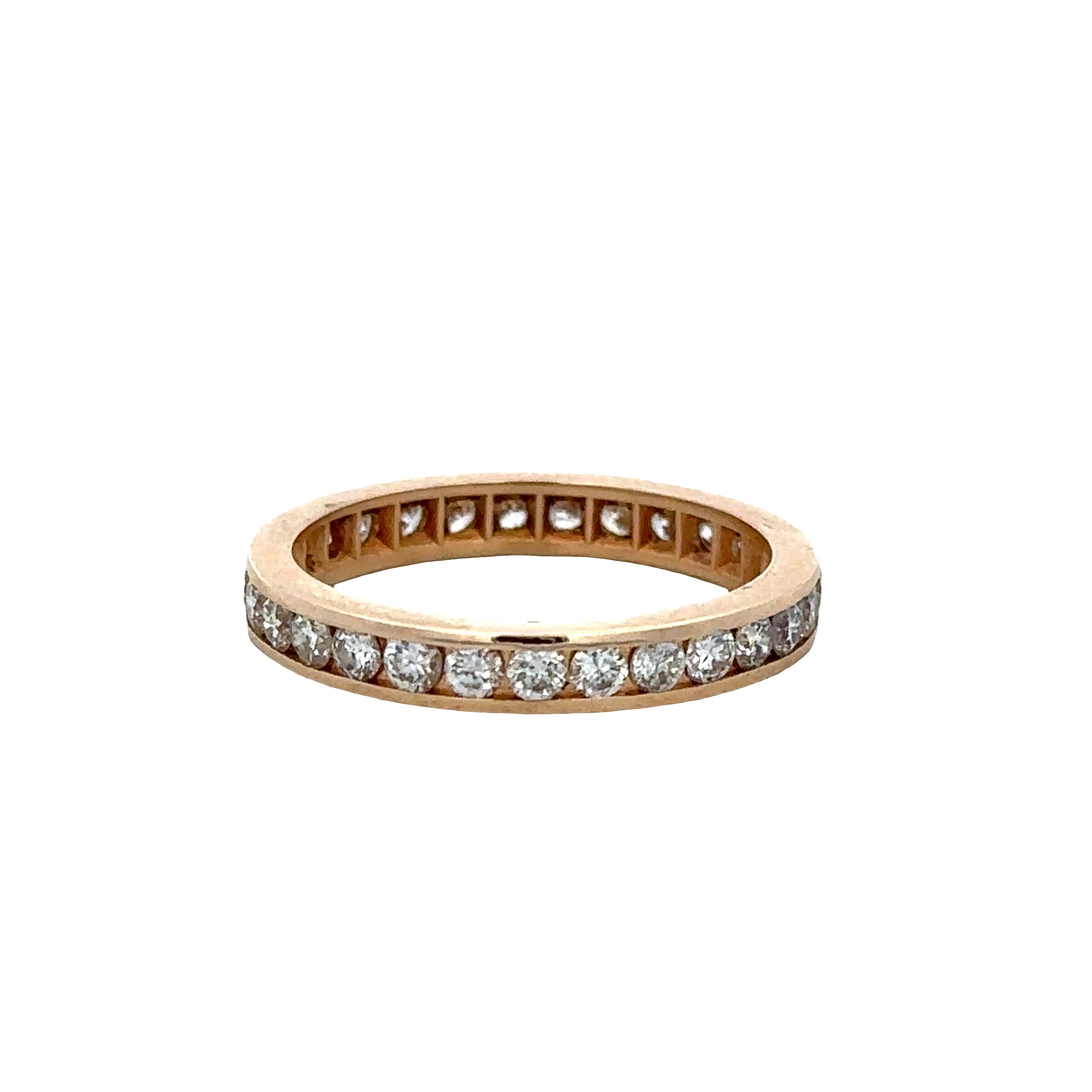 14k Yellow Gold Diamond Eternity Band – Size 6