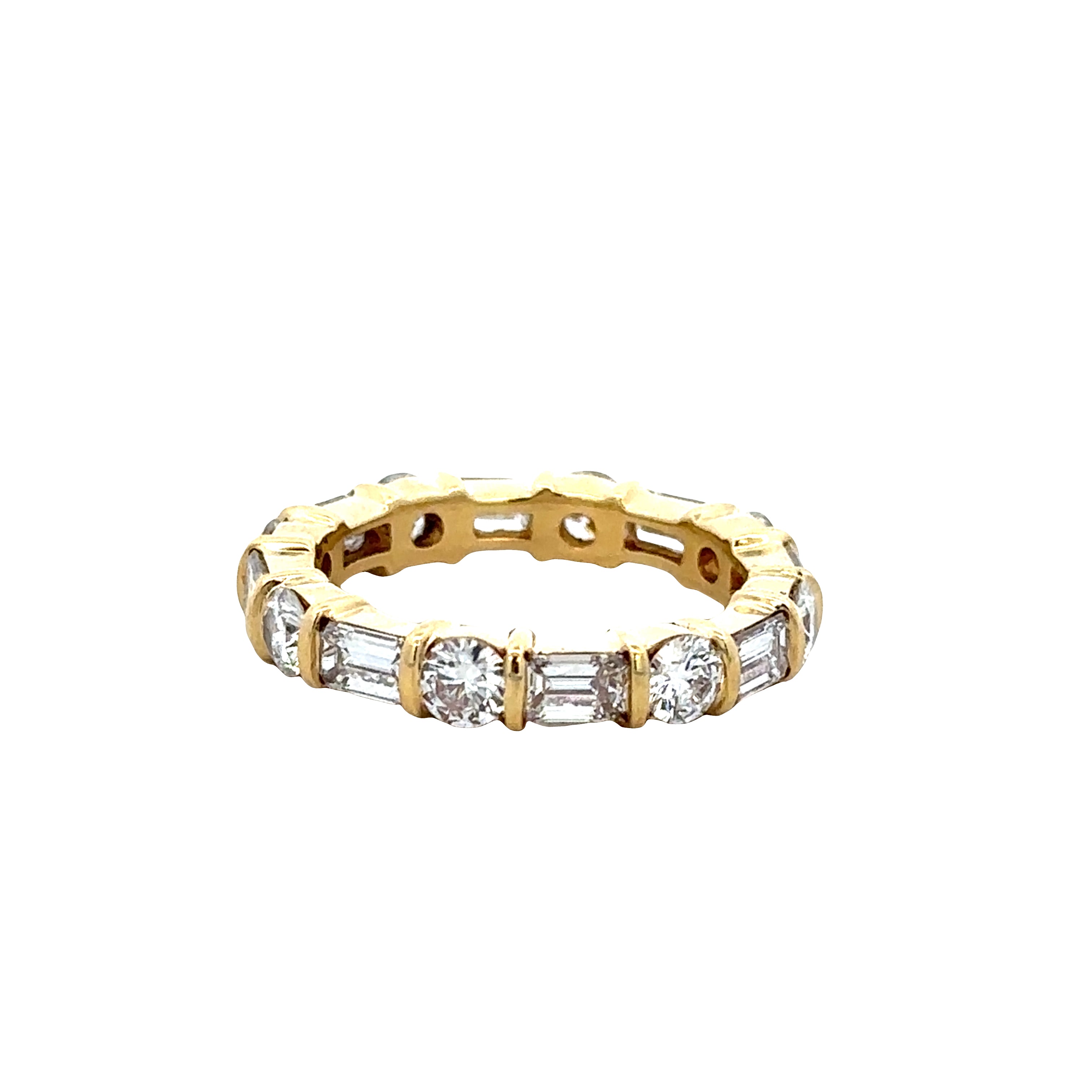 18k Yellow Gold Diamond Wedding Band – Size 6.25