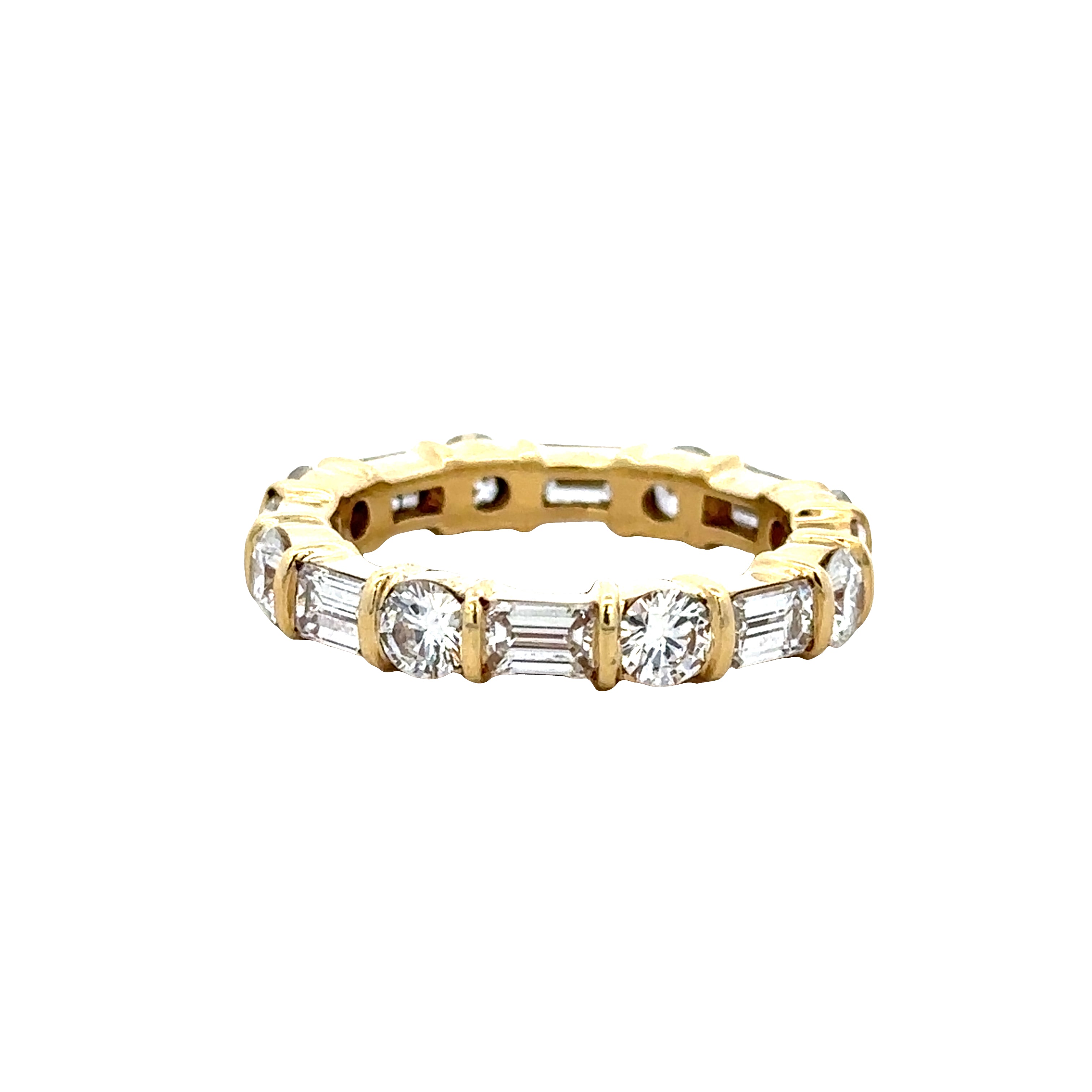 18k Yellow Gold Diamond Wedding Band – Size 6.25
