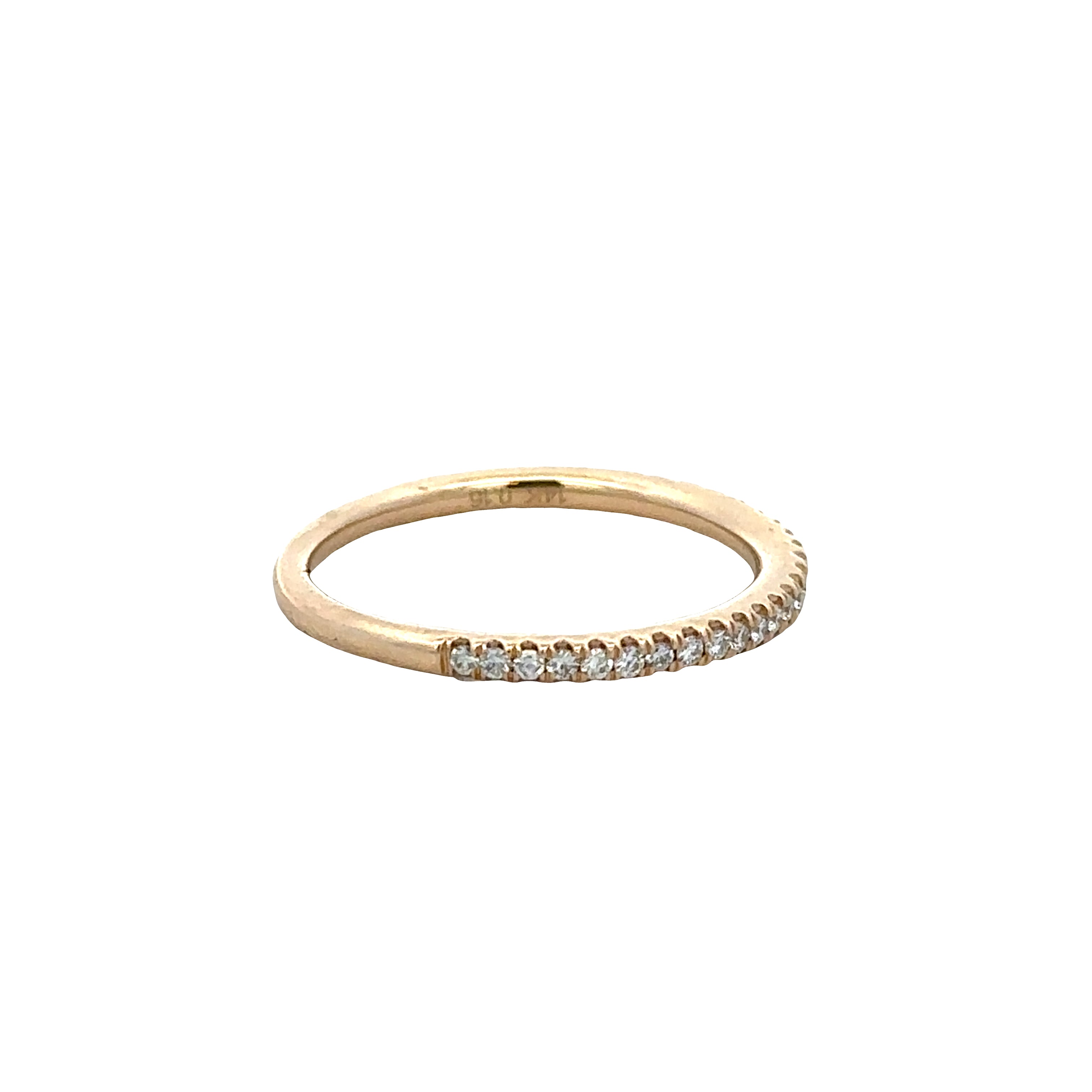 14k Yellow Gold Diamond Band – Size 6.5