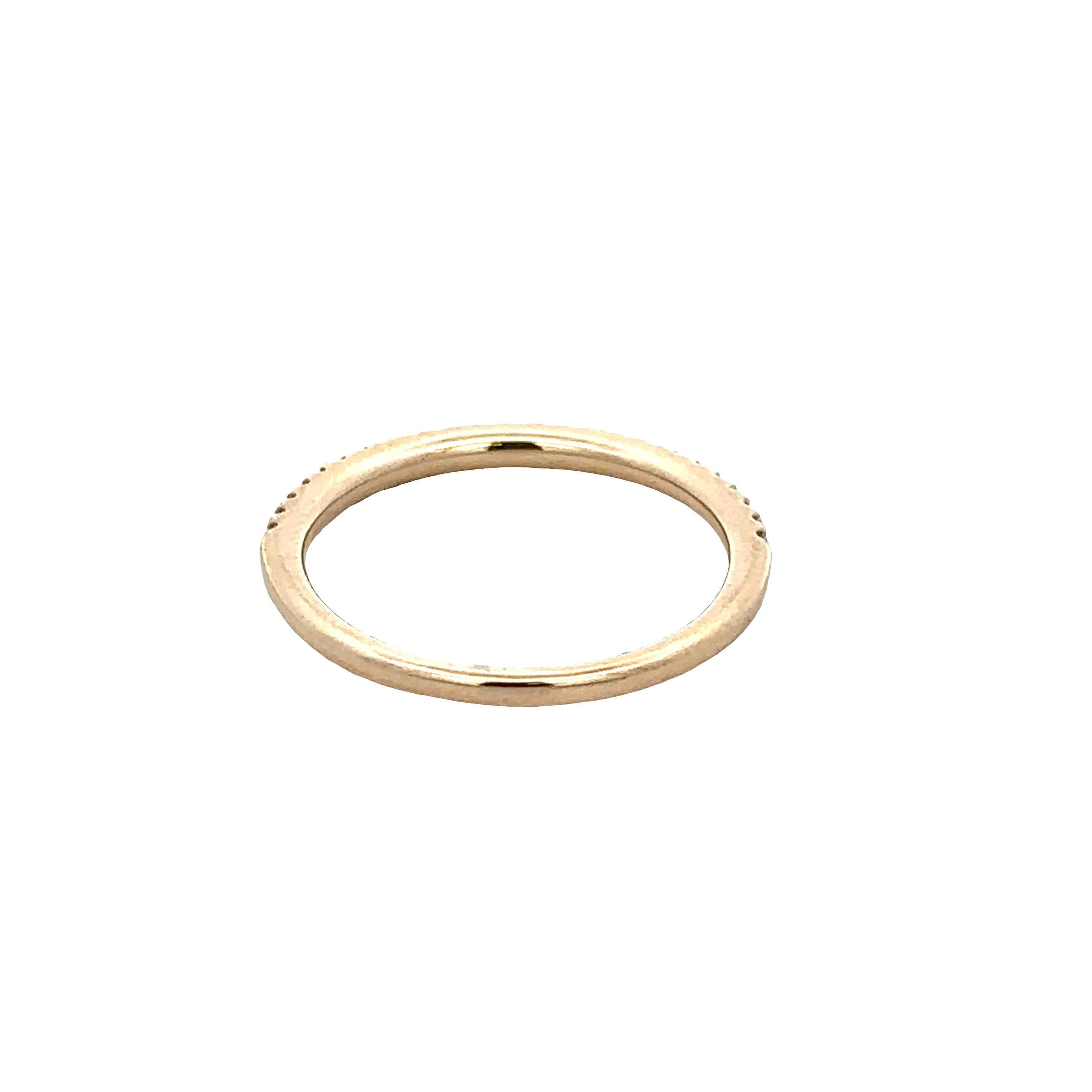 14k Yellow Gold Diamond Band – Size 6.5