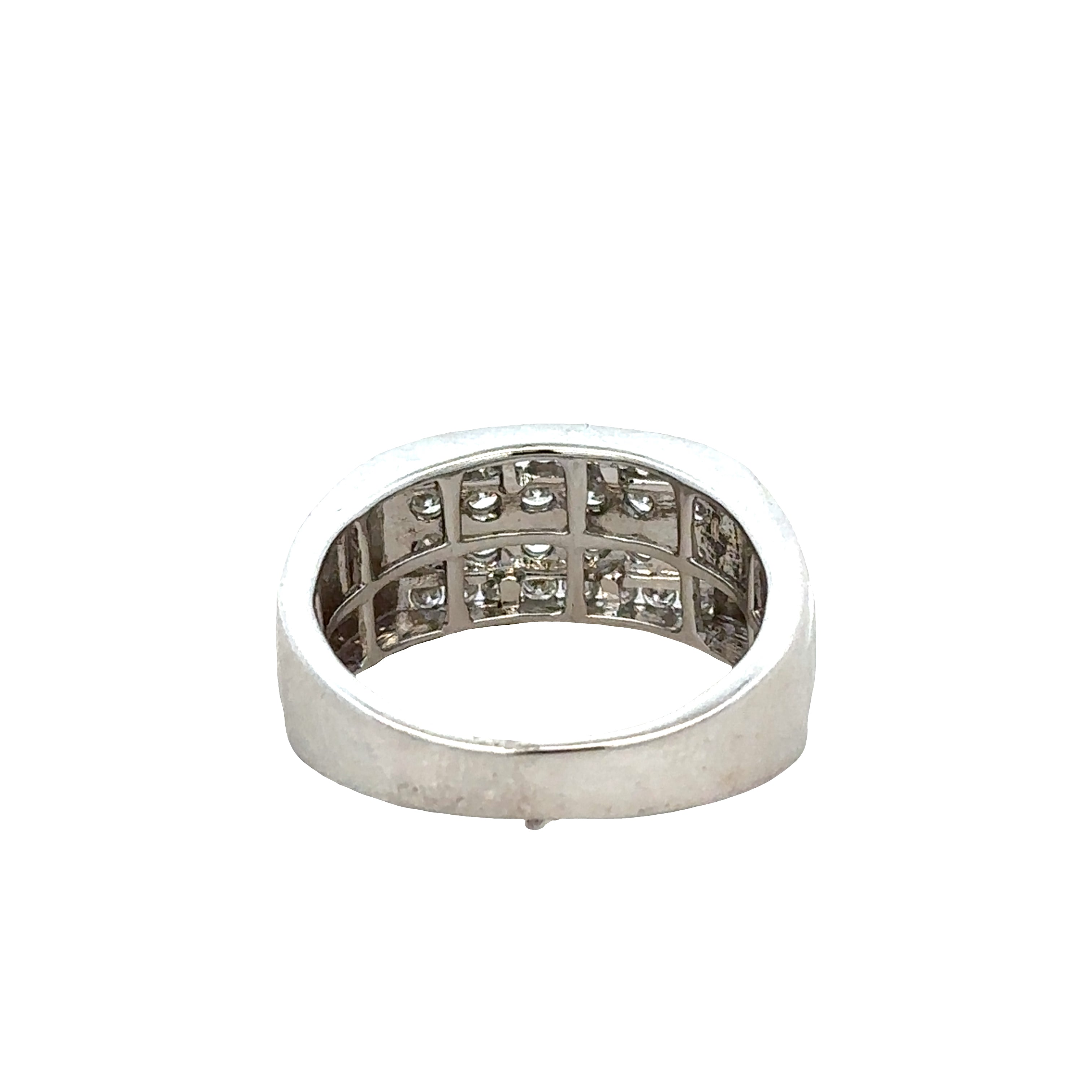 14k White Gold Diamond Band Ring – Size 9