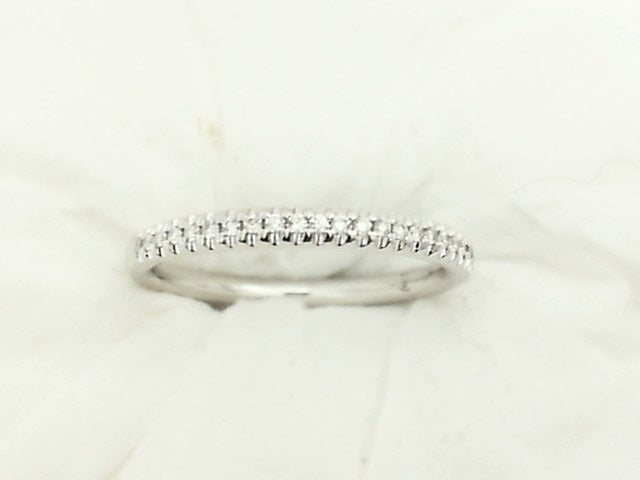 14k White Gold Diamond Band – Size 6.5