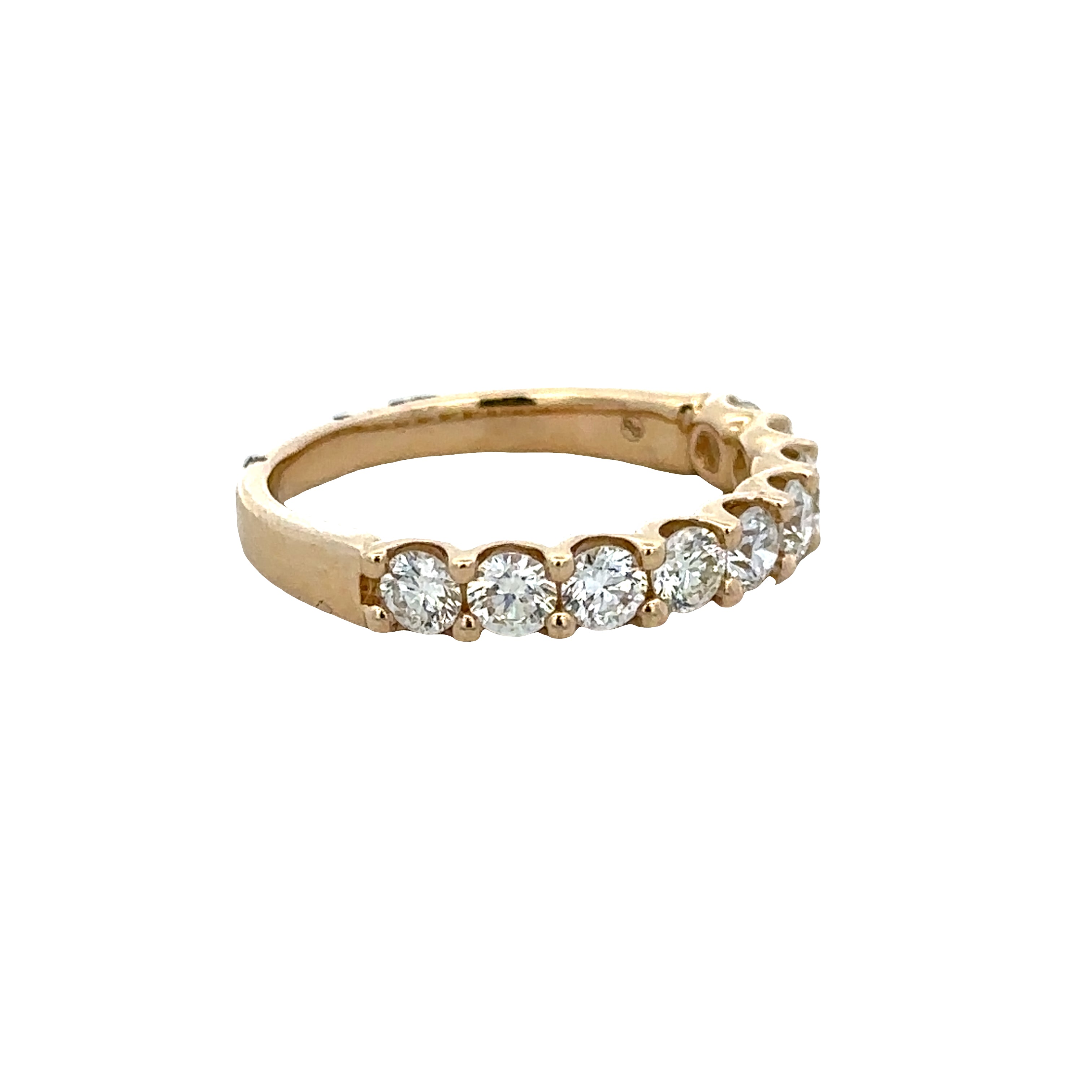 14k Yellow Gold Diamond Wedding Band – Size 6.5