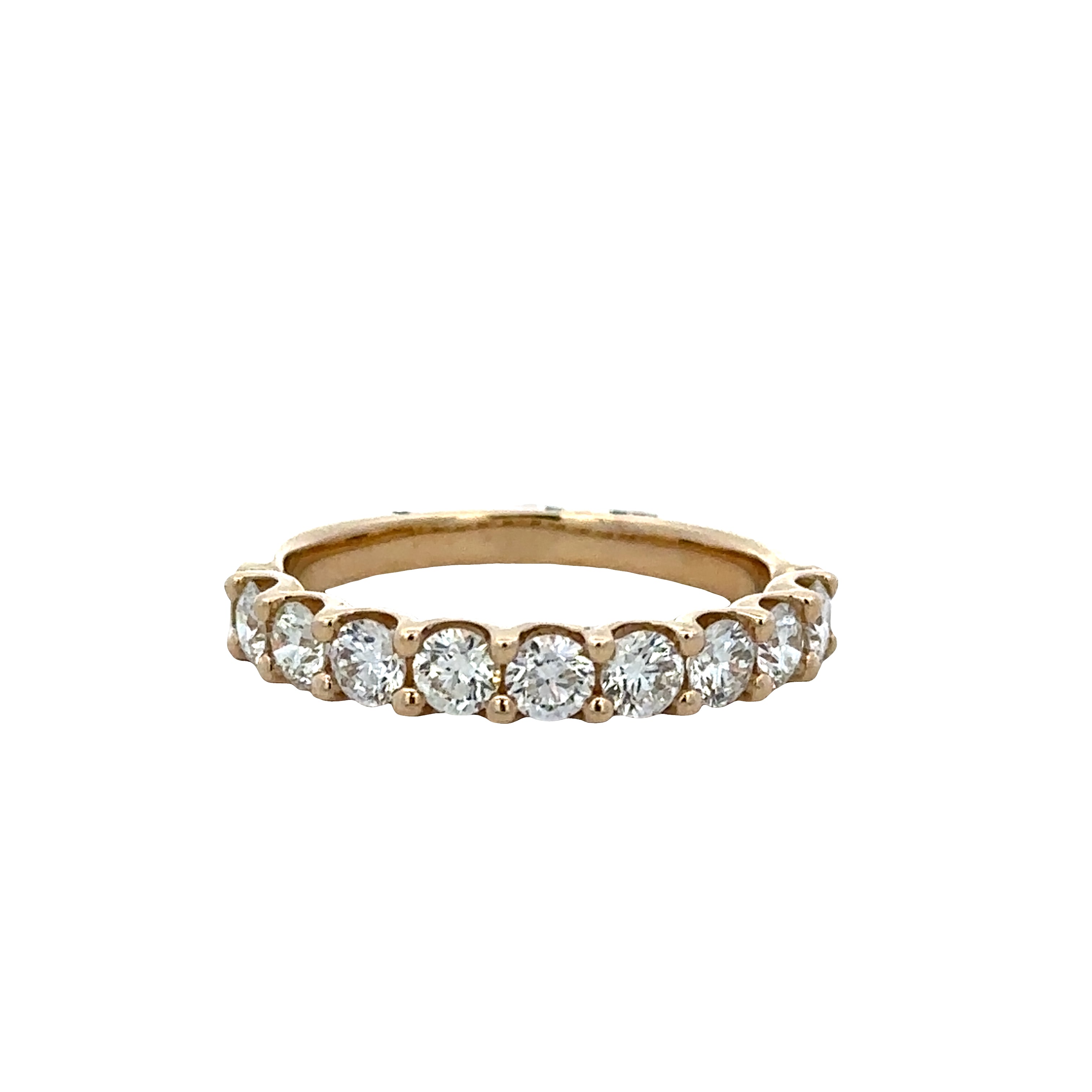 14k Yellow Gold Diamond Wedding Band – Size 6.5