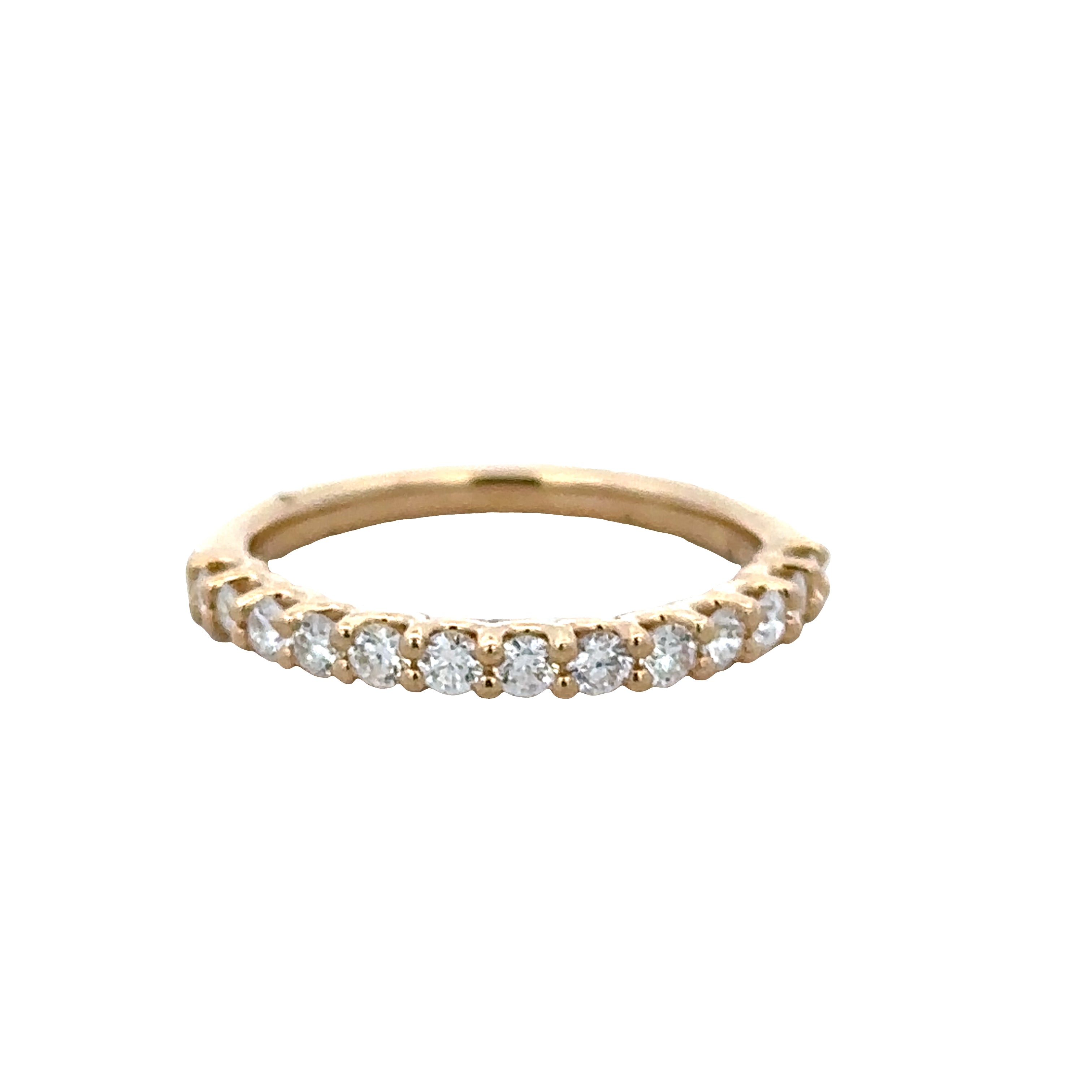 14k Yellow Gold Diamond Wedding Band – Size 6.5