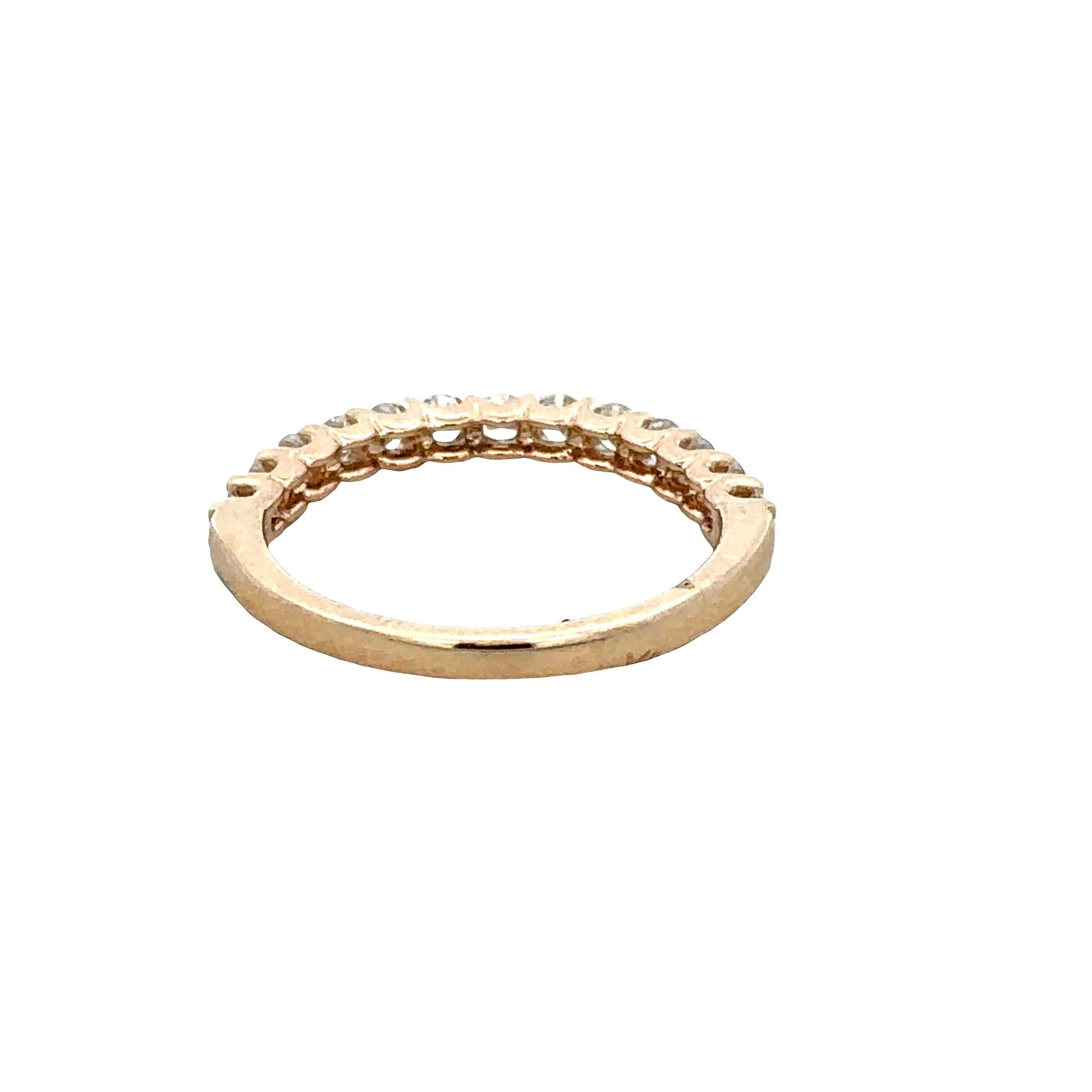 14k Yellow Gold Diamond Wedding Band – Size 6.5
