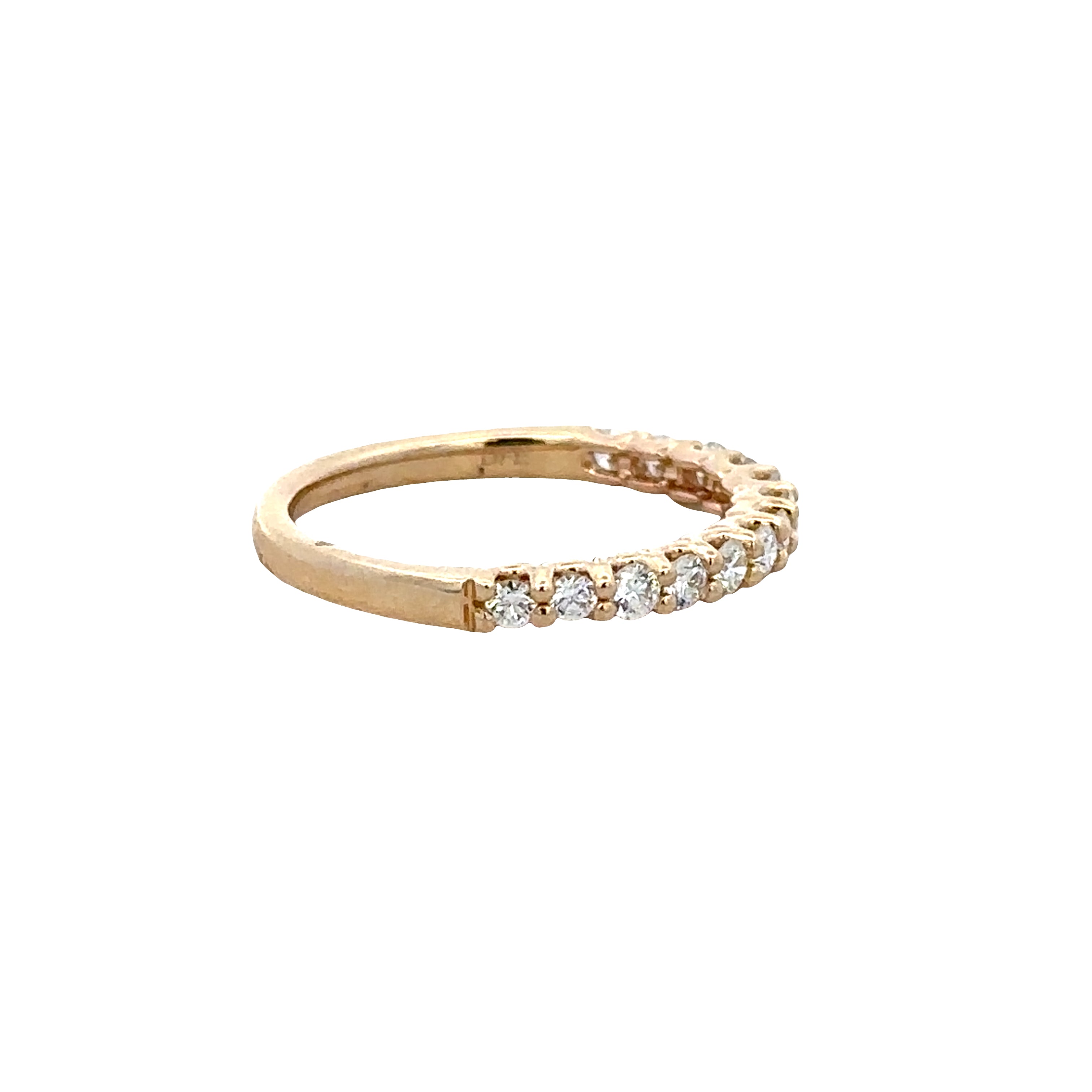 14k Yellow Gold Diamond Wedding Band – Size 6.5