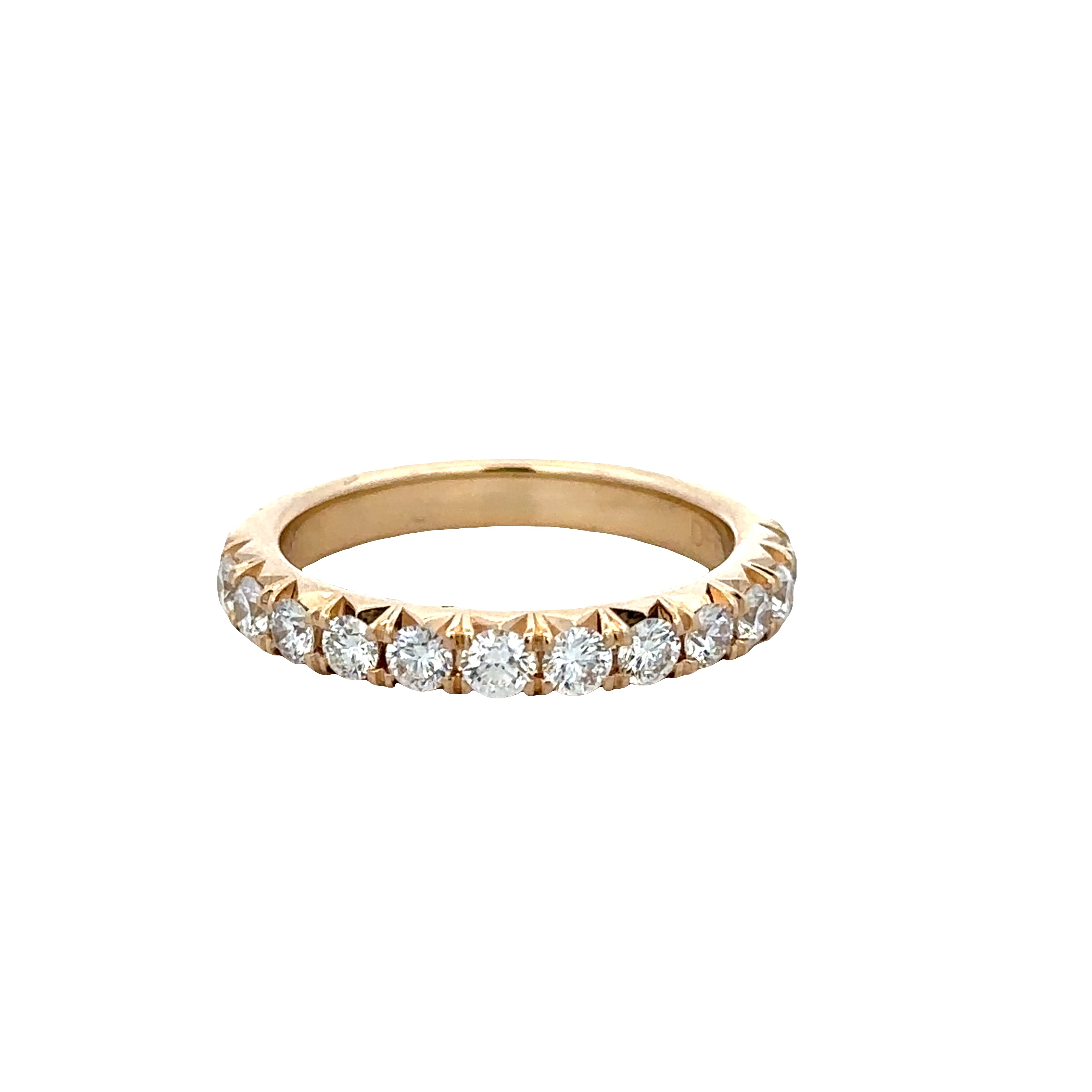14k Yellow Gold Diamond Wedding Band – Size 6.5