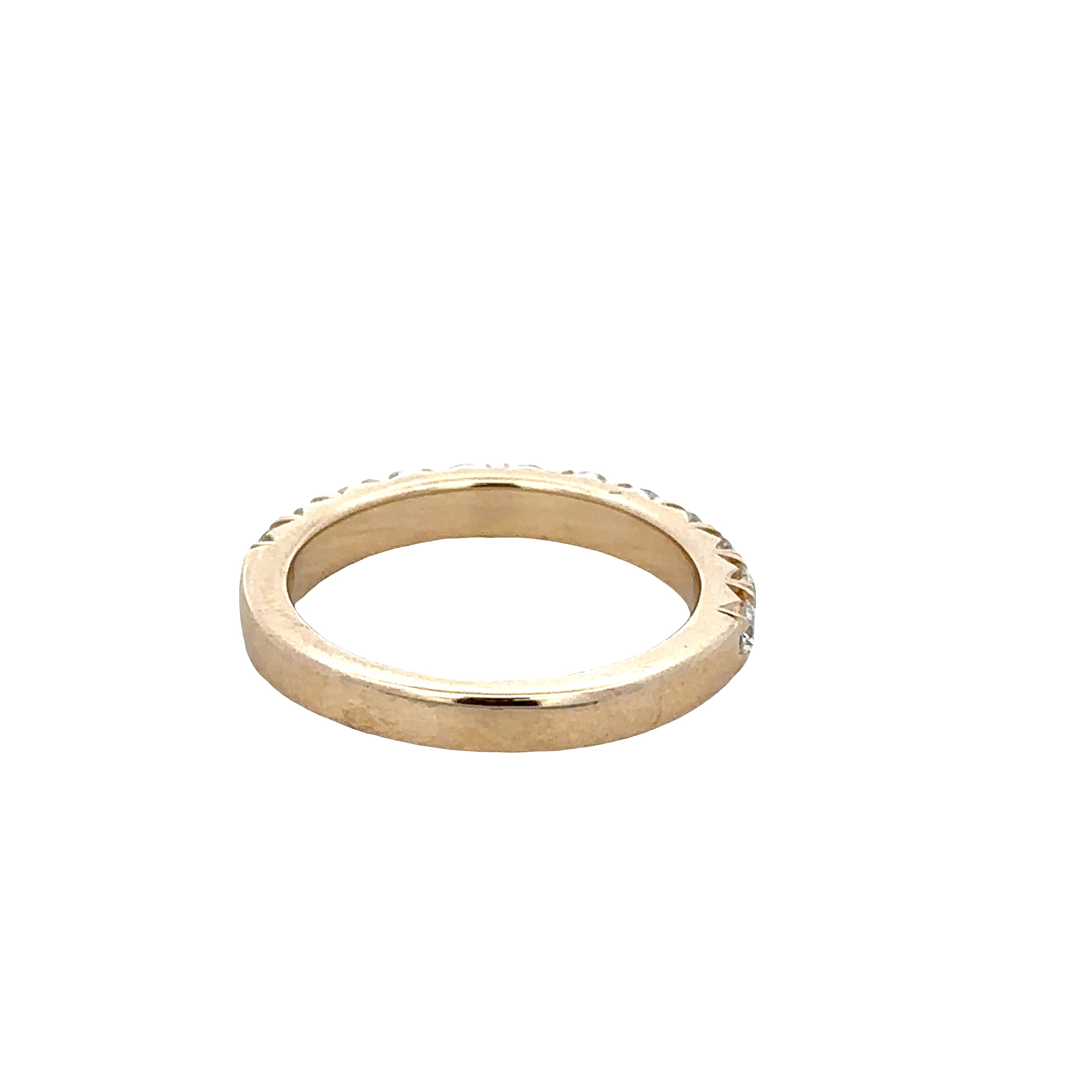 14k Yellow Gold Diamond Wedding Band – Size 6.5