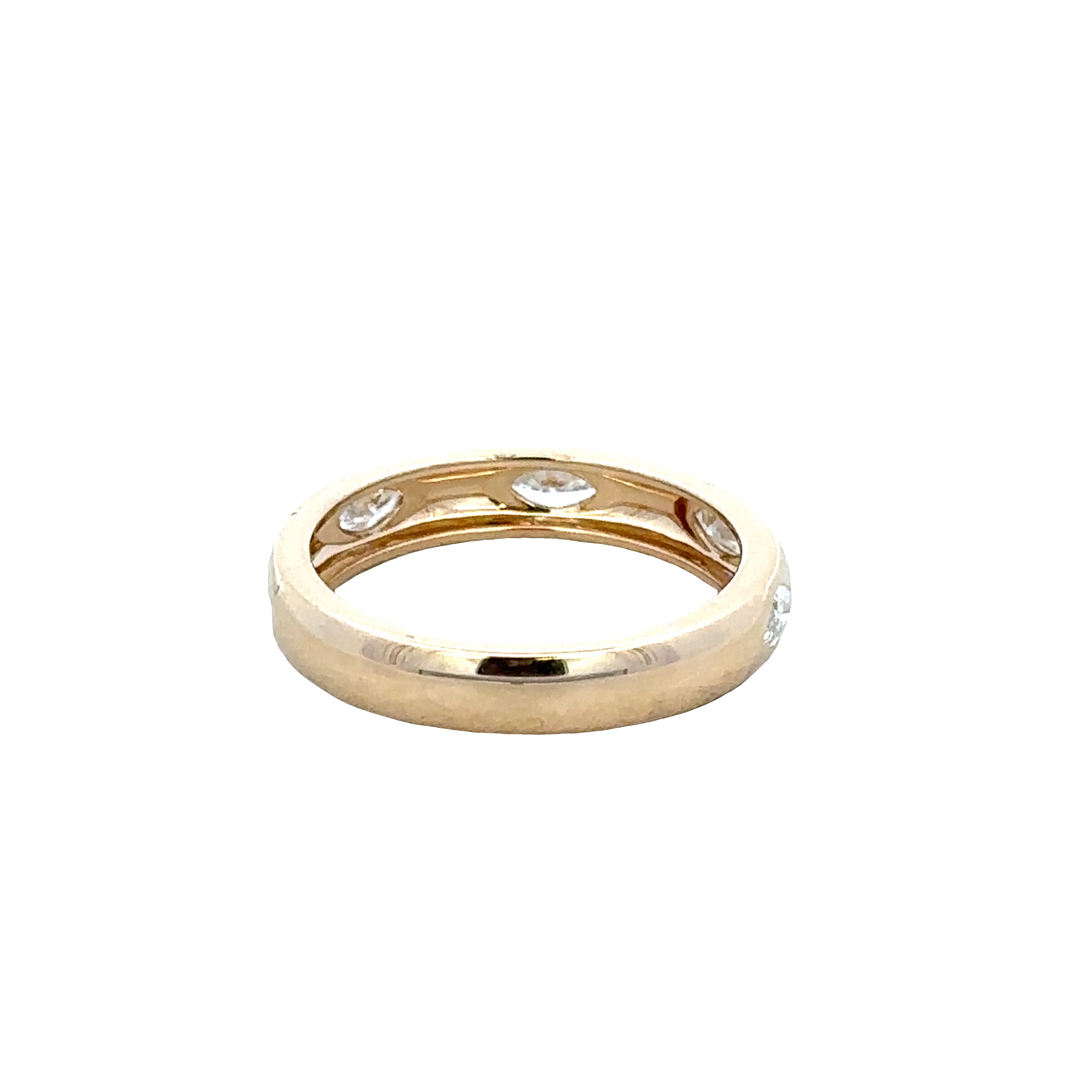 14k Yellow Gold Five-Stone Marquise Diamond Band – Size 6