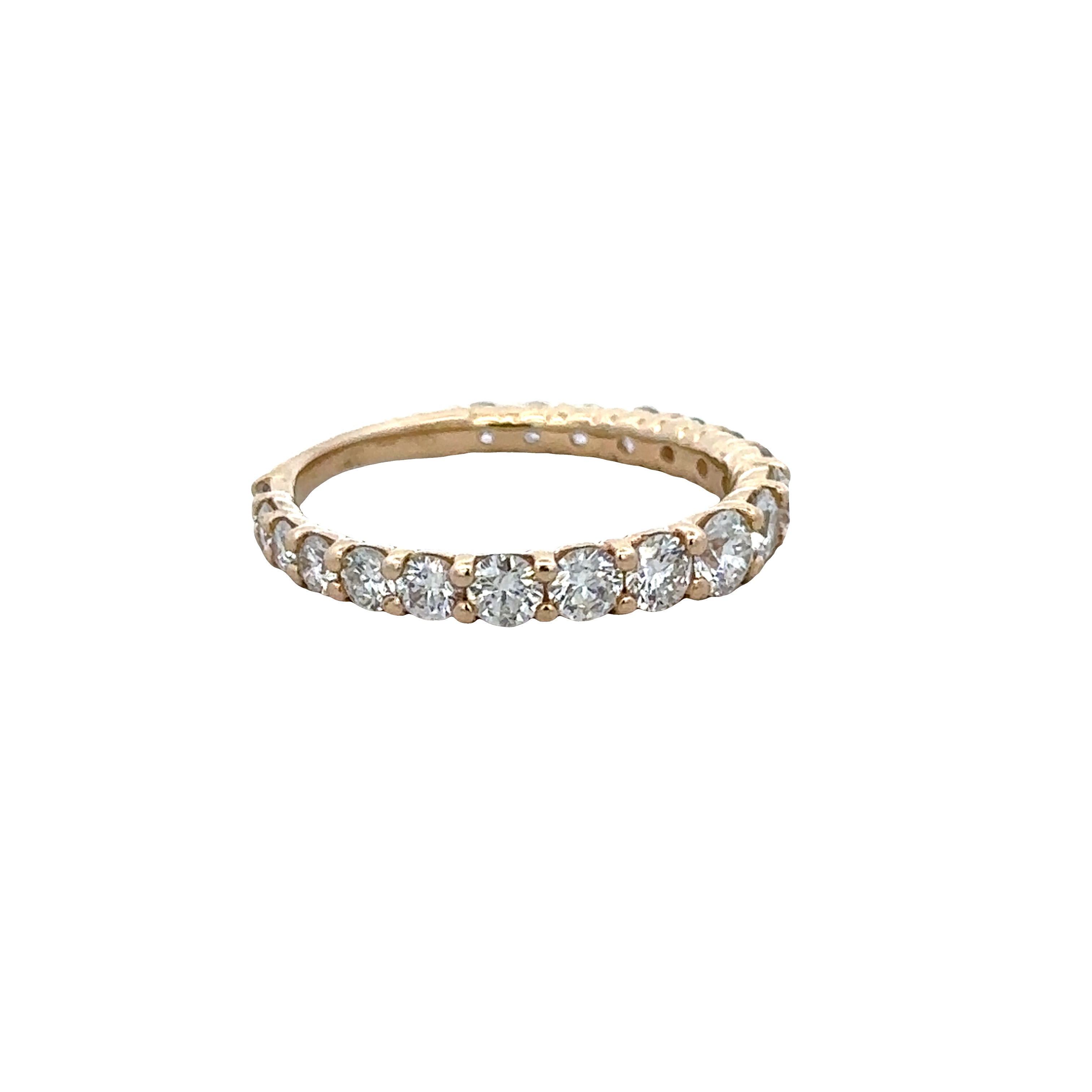 18k Yellow Gold 1.00 CTW Graduated Diamond Band – Size 5.25