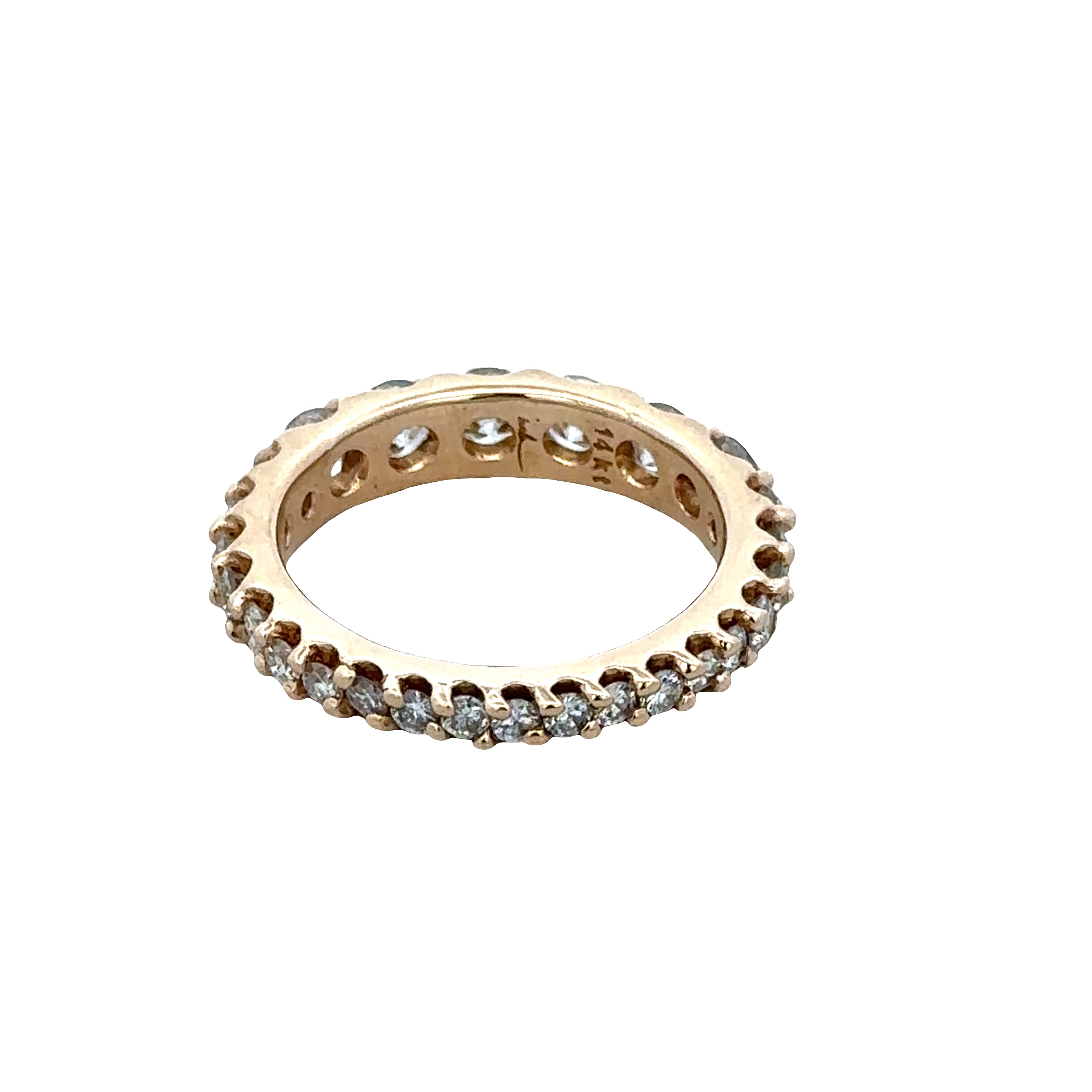 14k Yellow Gold 2.51 CTW Graduated Diamond Eternity Band – Size 10.25