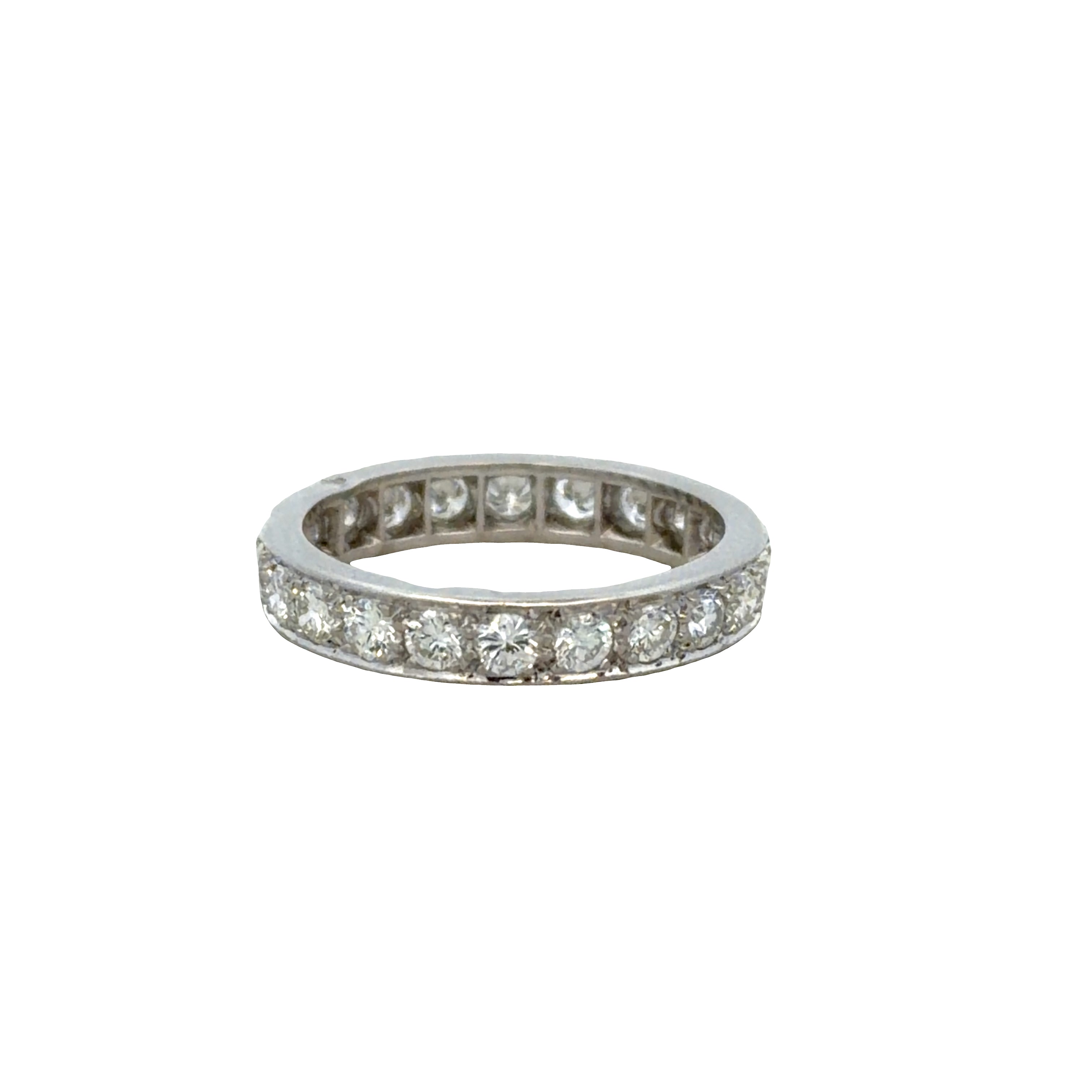 Platinum 1.32 CT Diamond Eternity Band – Size 5.5